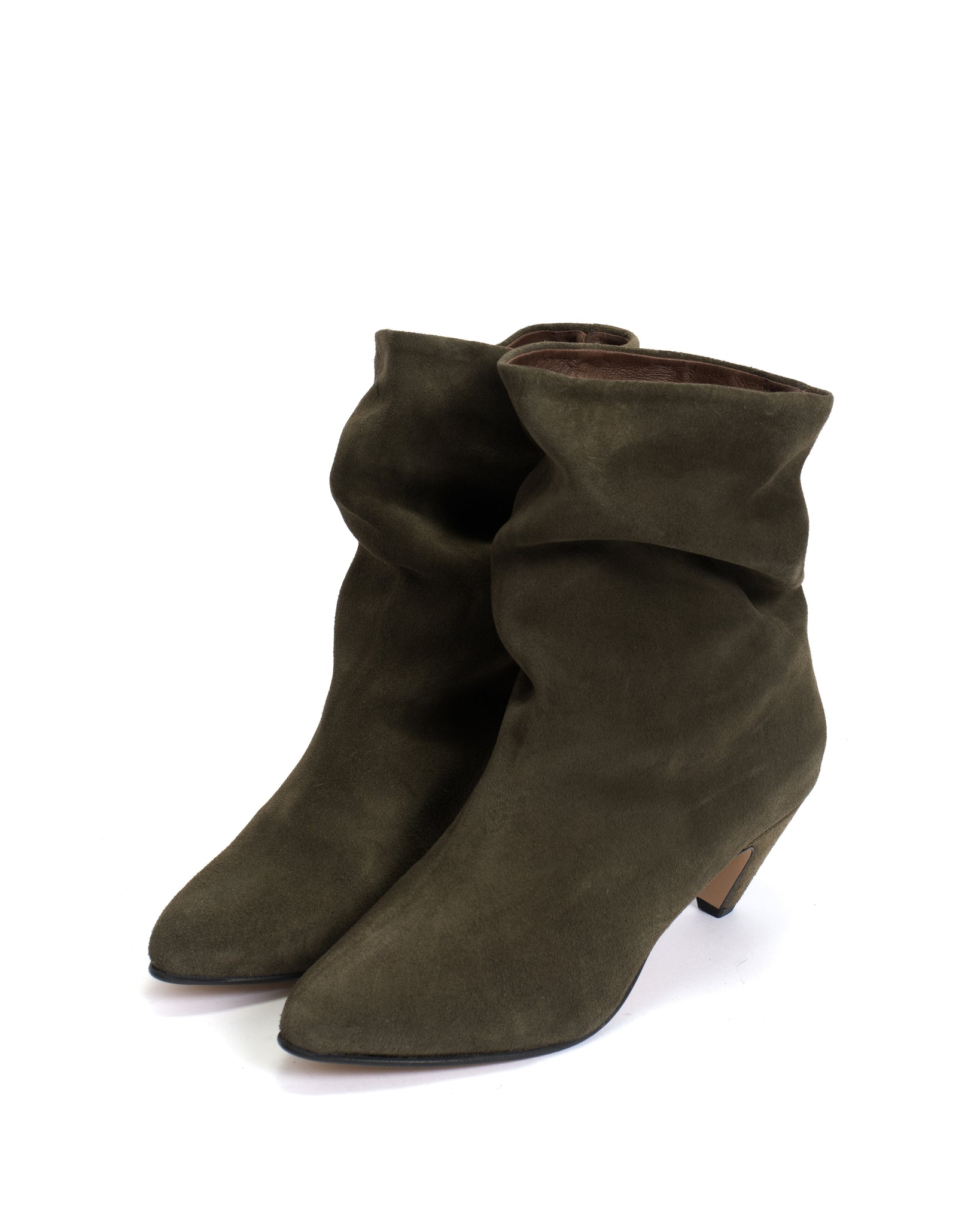 Vully 50 stiletto Calf suede Moss Green