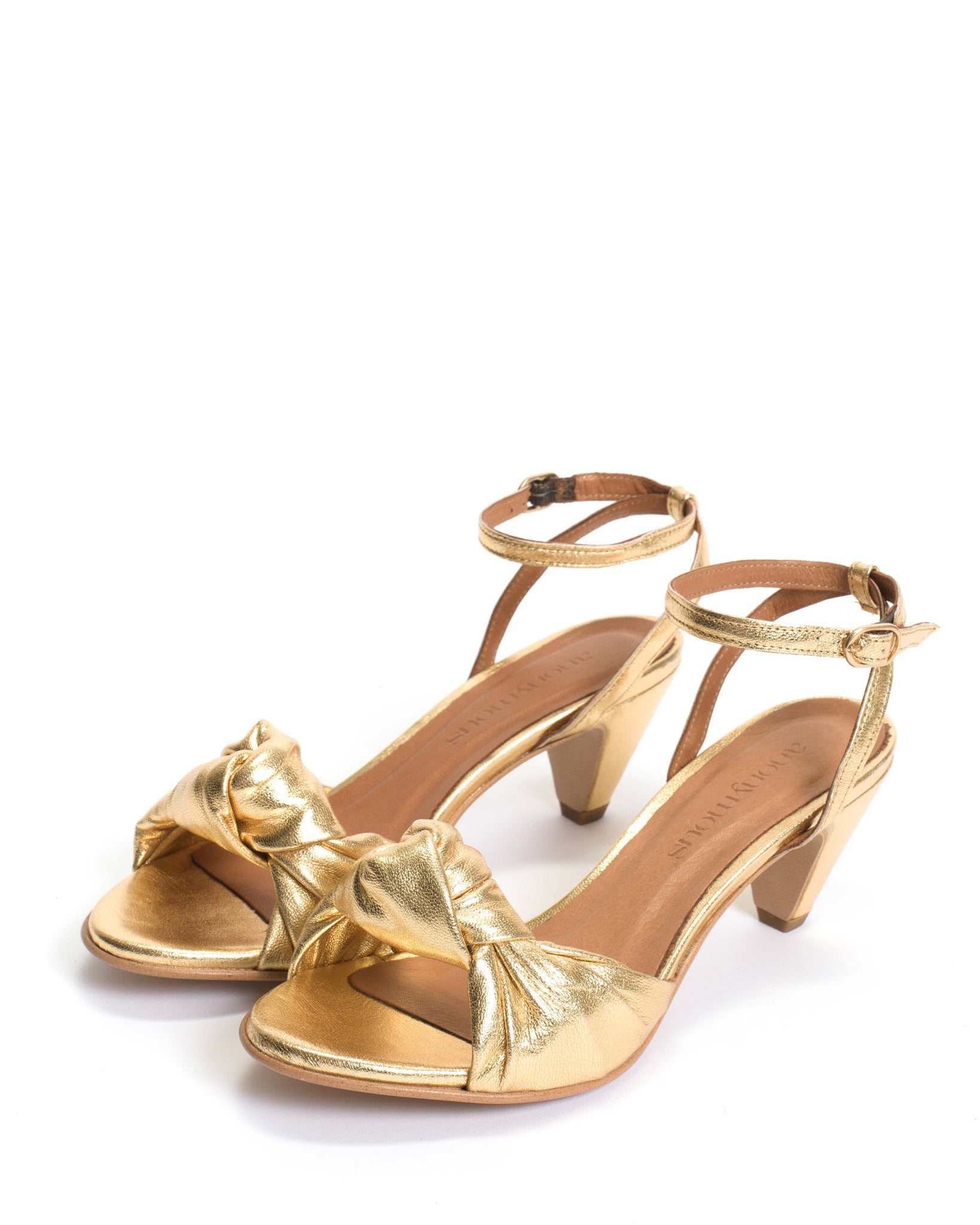 Aliza 50 stiletto Metallic Goat Gold