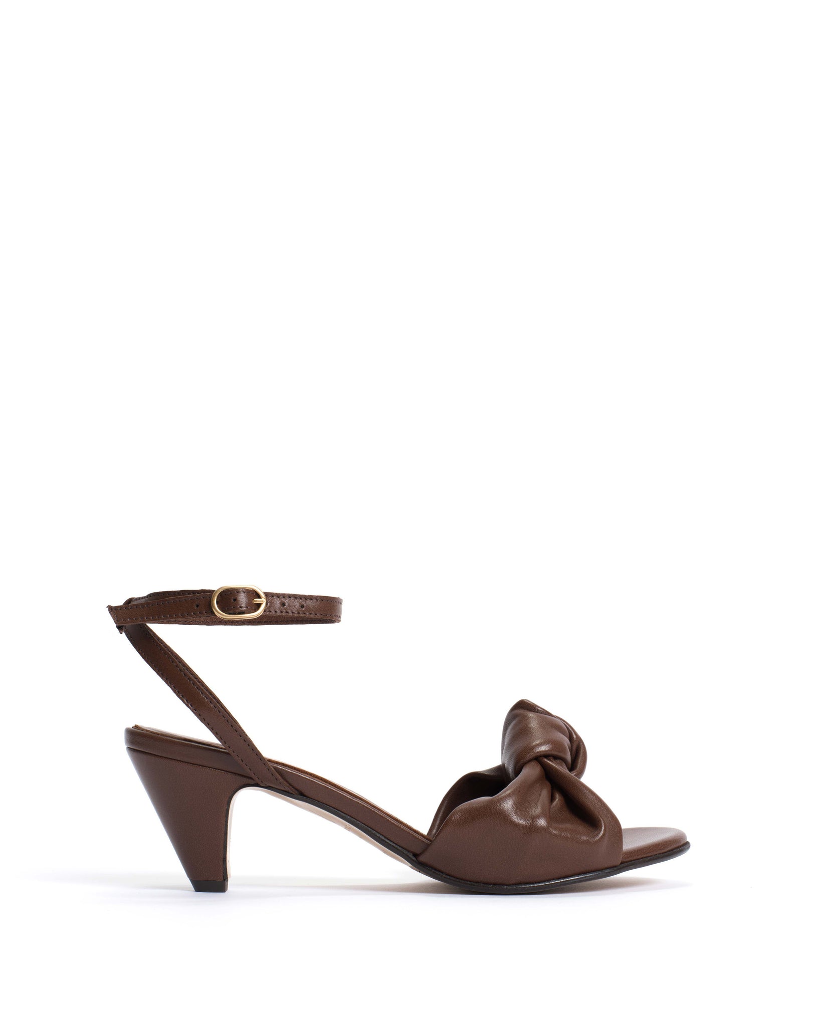 Aliza 50 stiletto Shiny lamb Chocolate