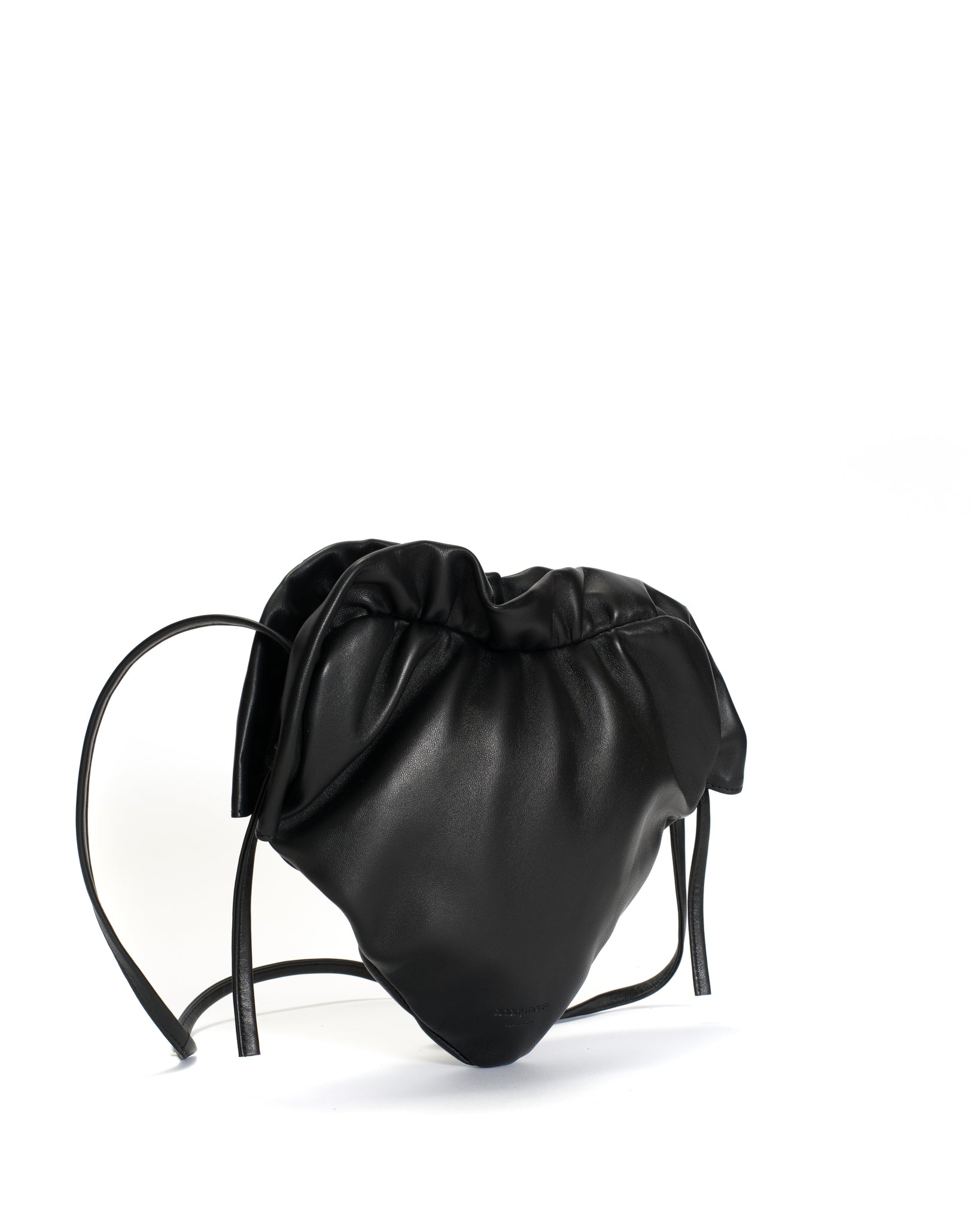 Zally heart bag Shiny lamb Black