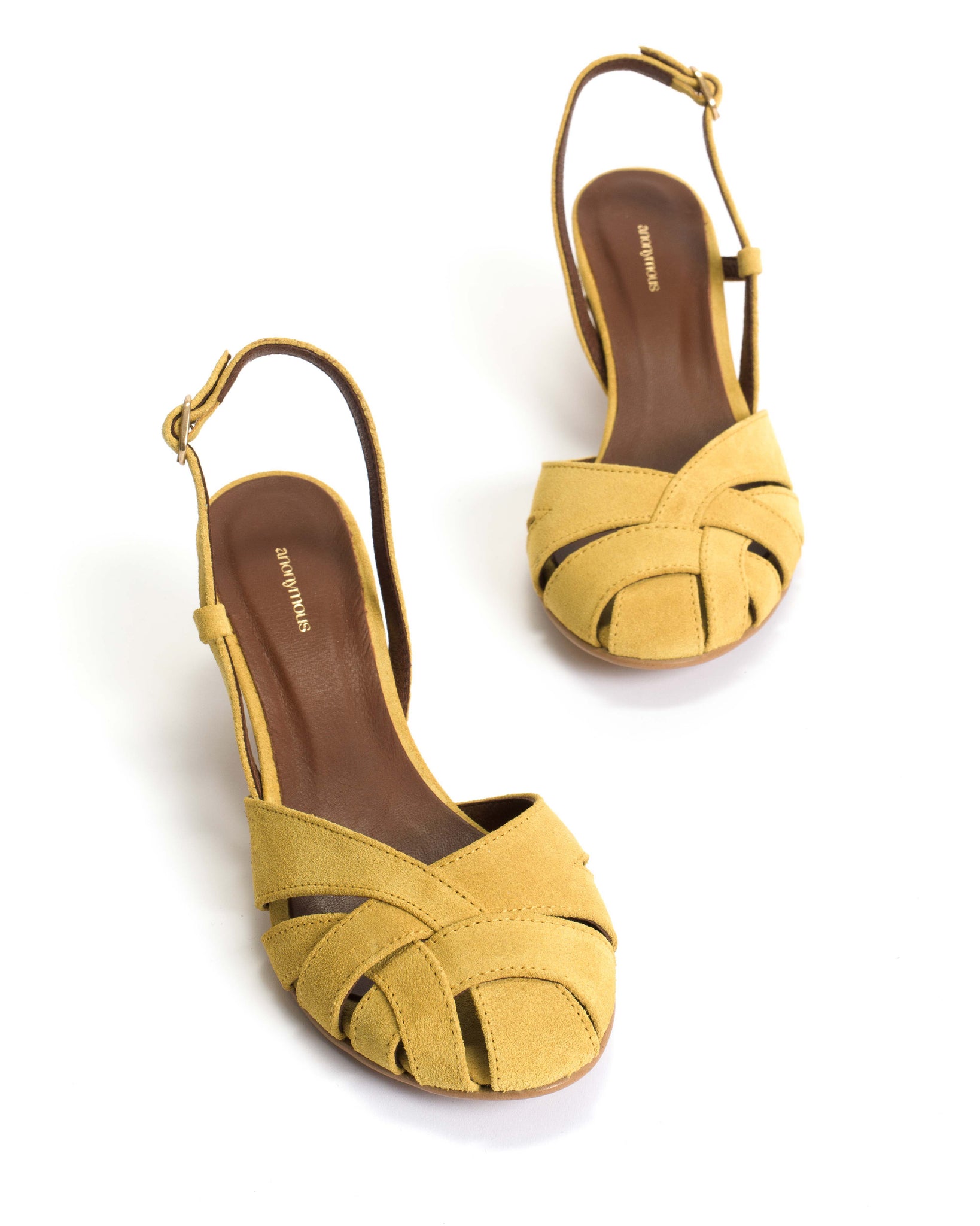 Banie 50 stiletto Calf suede Pineapple ice