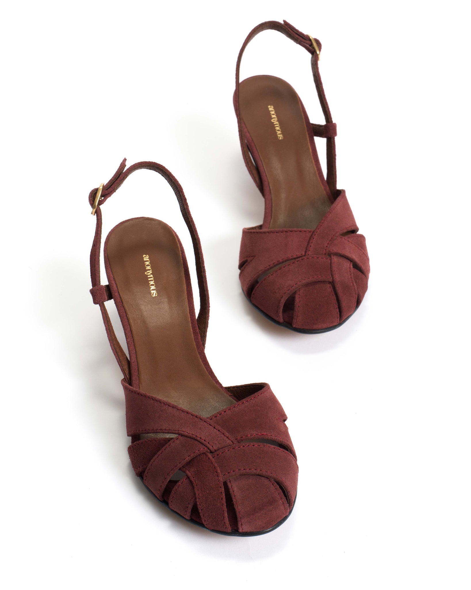 Banie 50 stiletto Calf suede Pomegranate