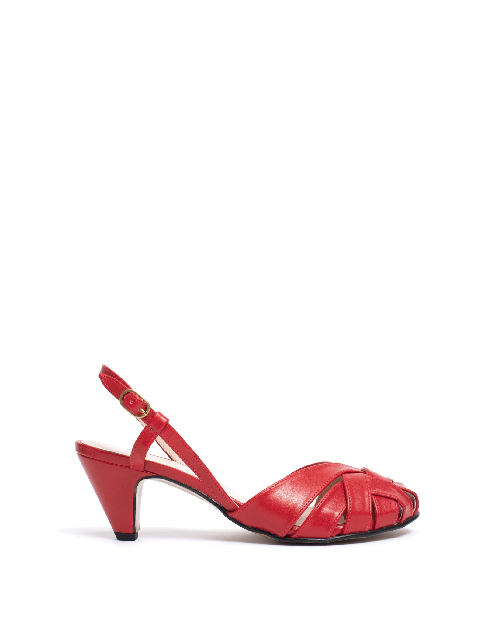 Banie 50 stiletto Soft vegan Ruby red