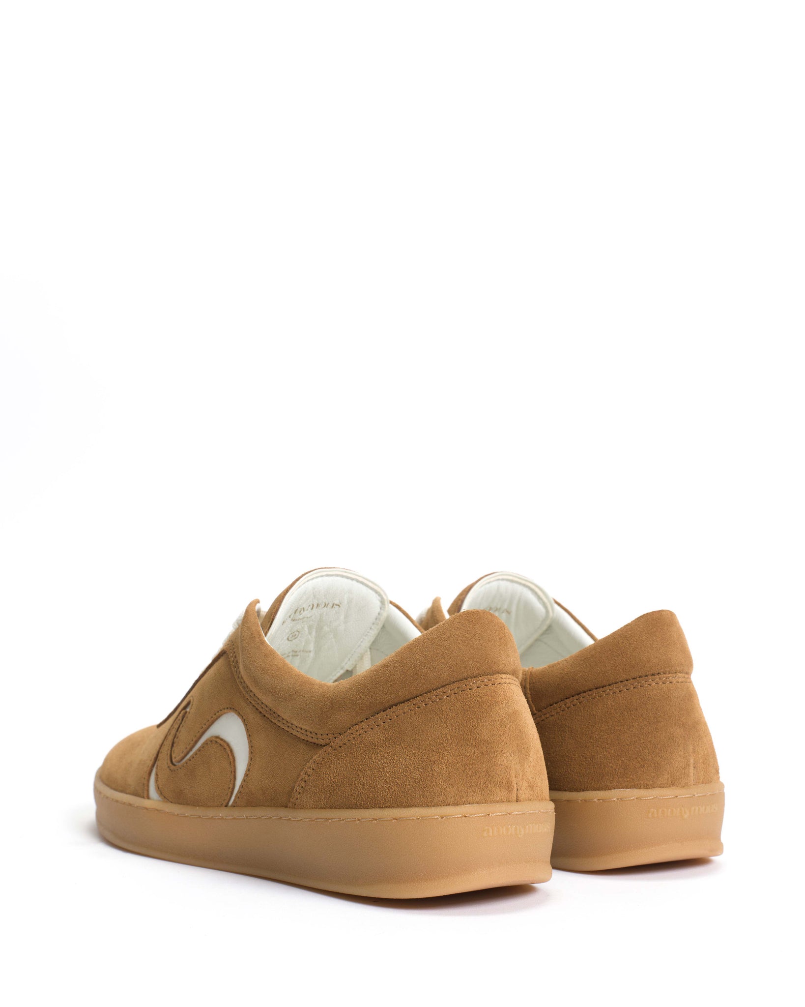 Blaire Calf suede & polished soft calf Bamboo brown & white sand