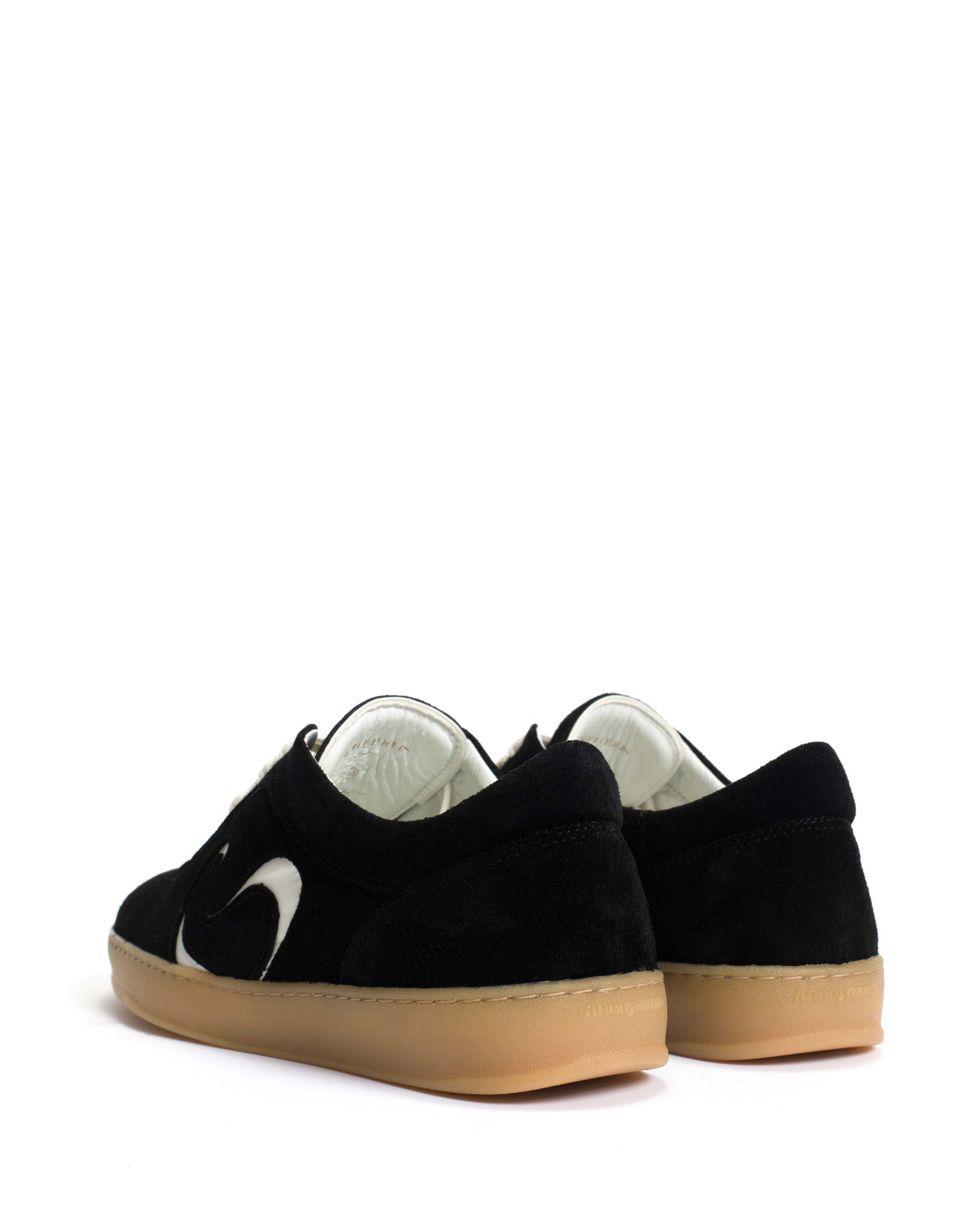 Blaire Calf suede & polished soft calf Black & white sand