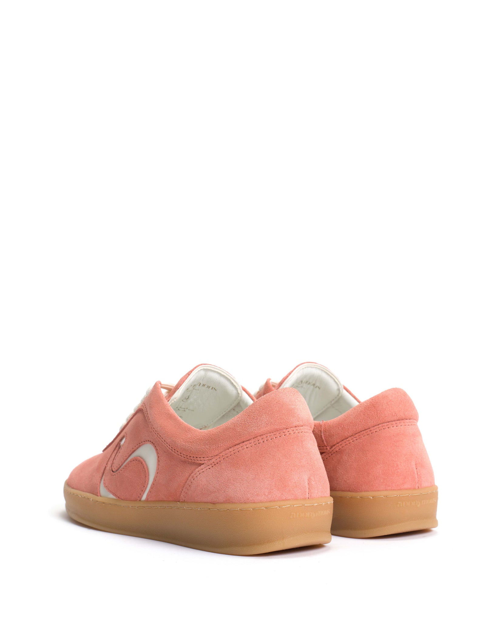 Blaire Calf suede & polished soft calf Coral pink & sand white