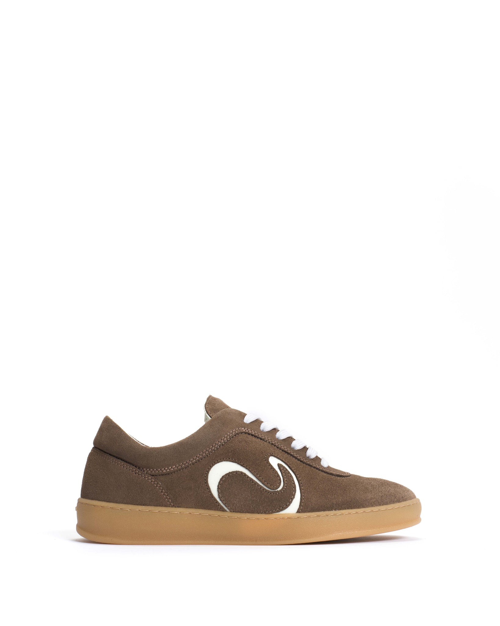 Blaire Calf suede & polished soft calf Mushroom & sand white