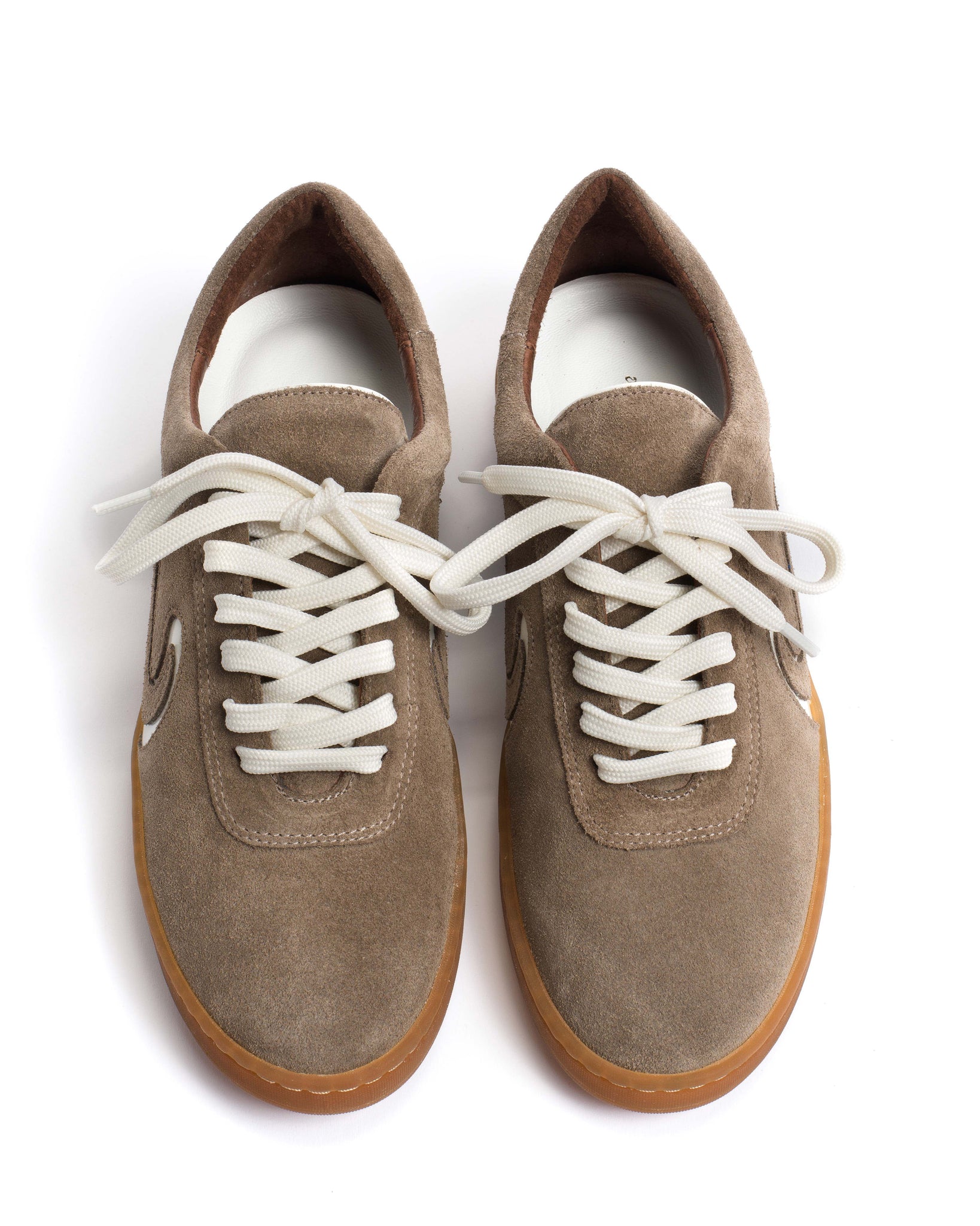 Blaire Calf suede & polished soft calf Mushroom & sand white