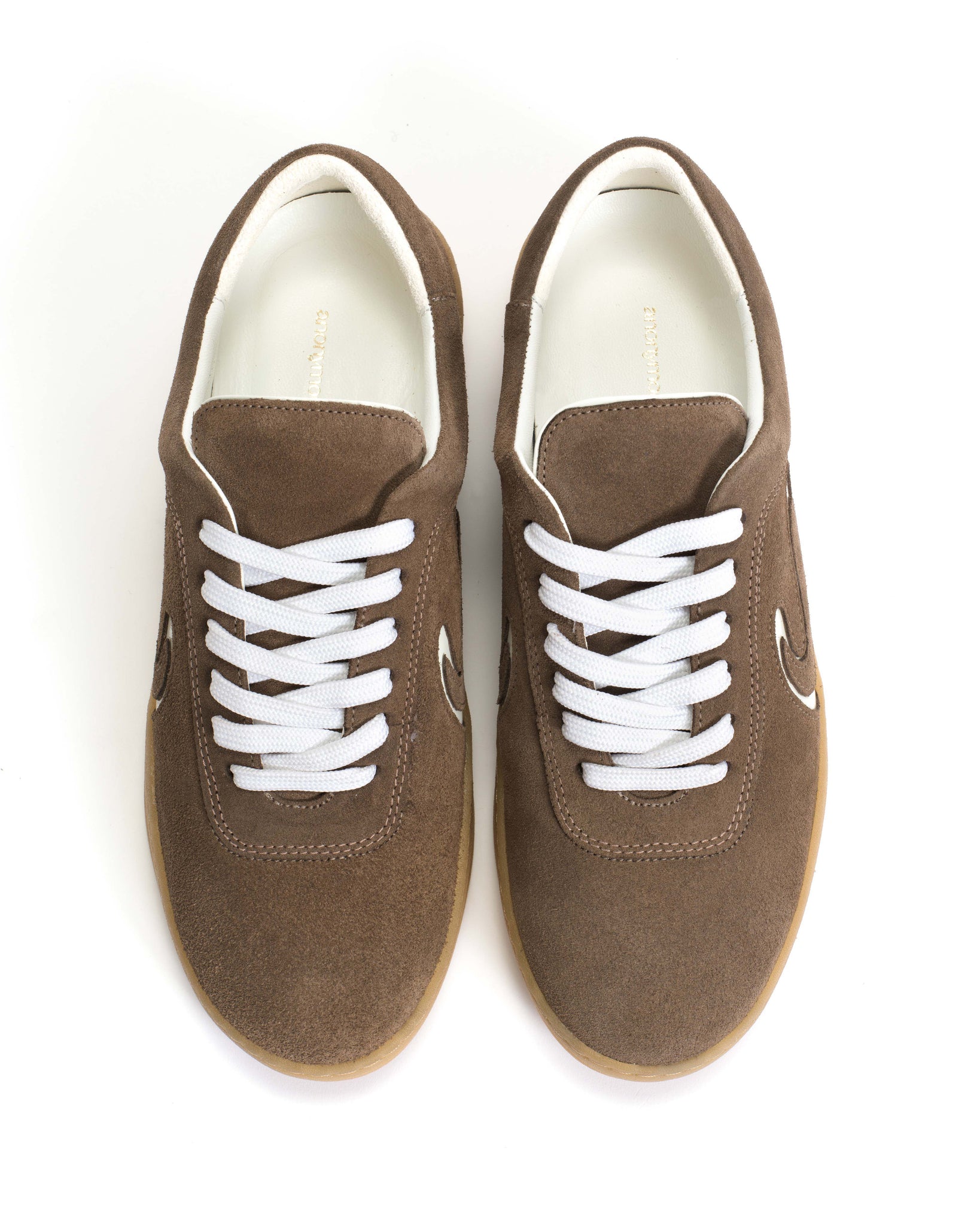 Blaire Calf suede & polished soft calf Mushroom & sand white