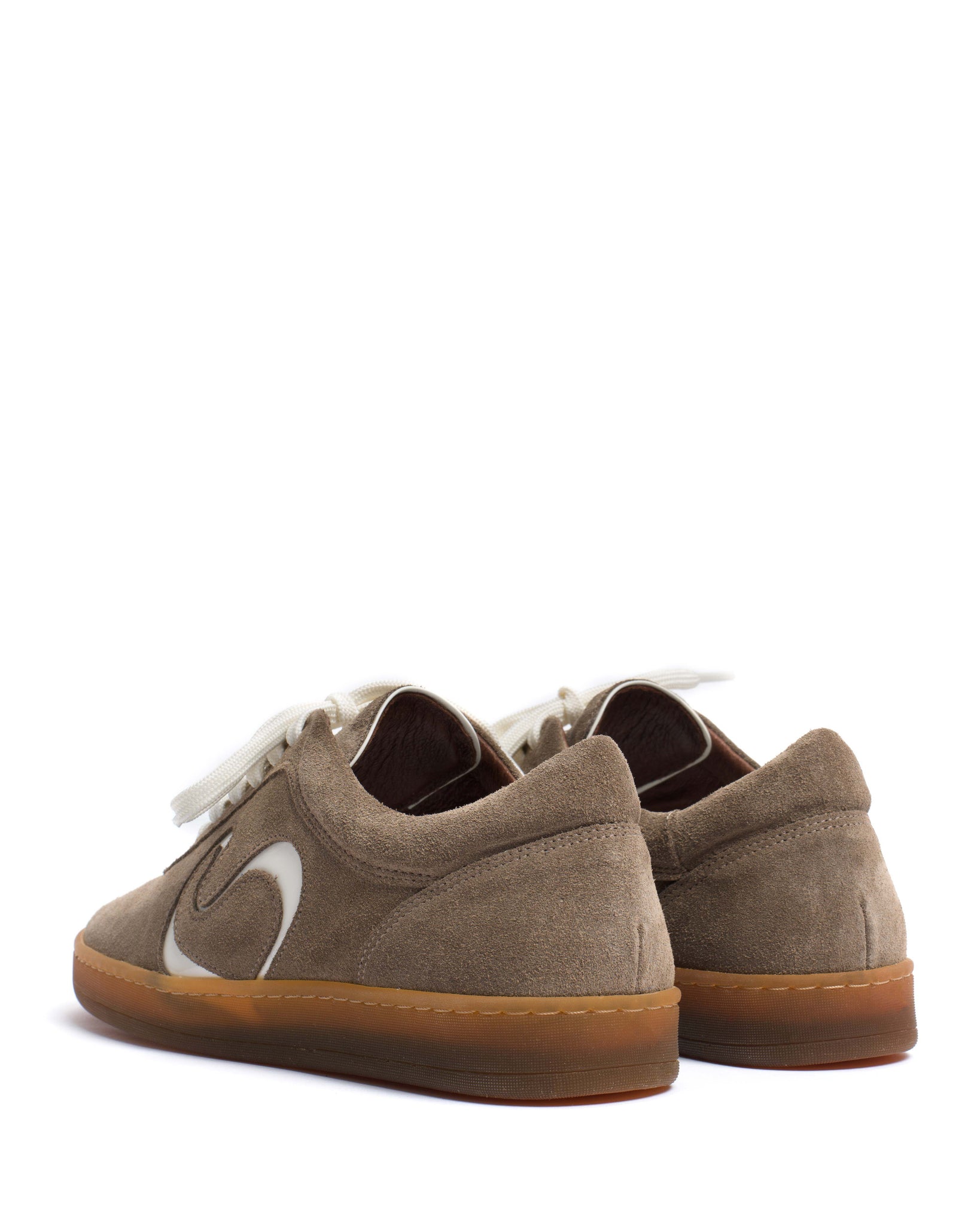 Blaire Calf suede & polished soft calf Mushroom & sand white