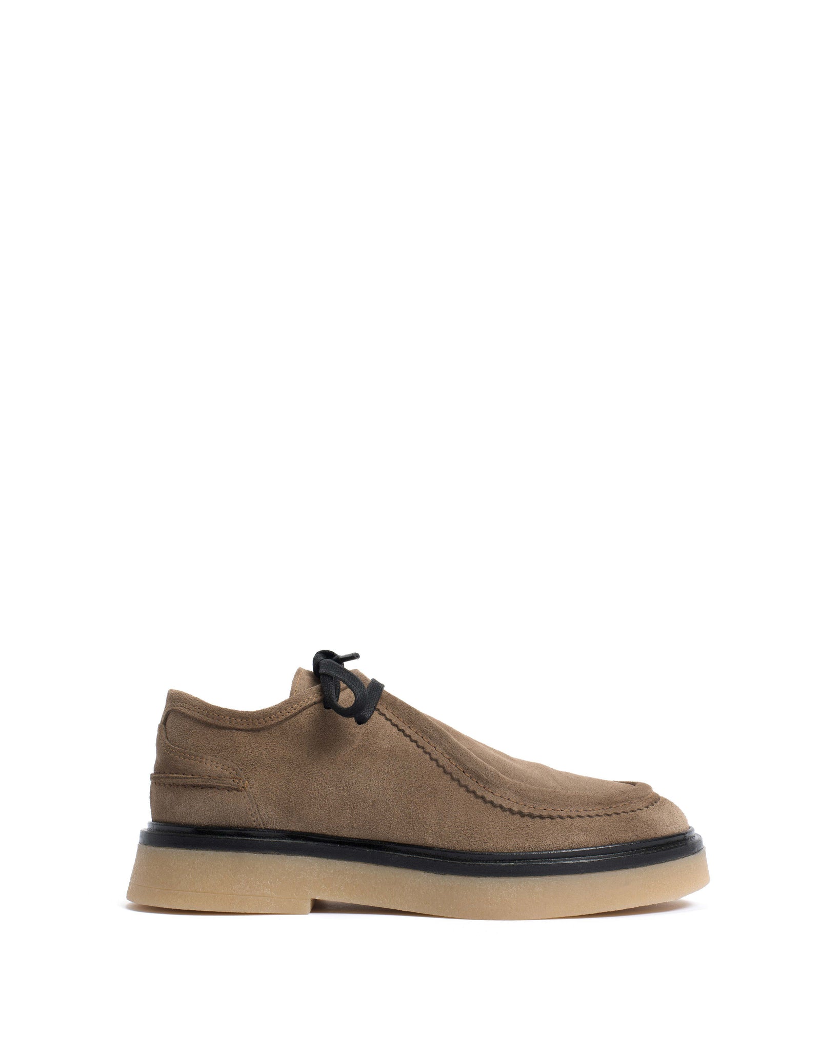 Chez flat platform Calf suede & Sole Mushroom & natural