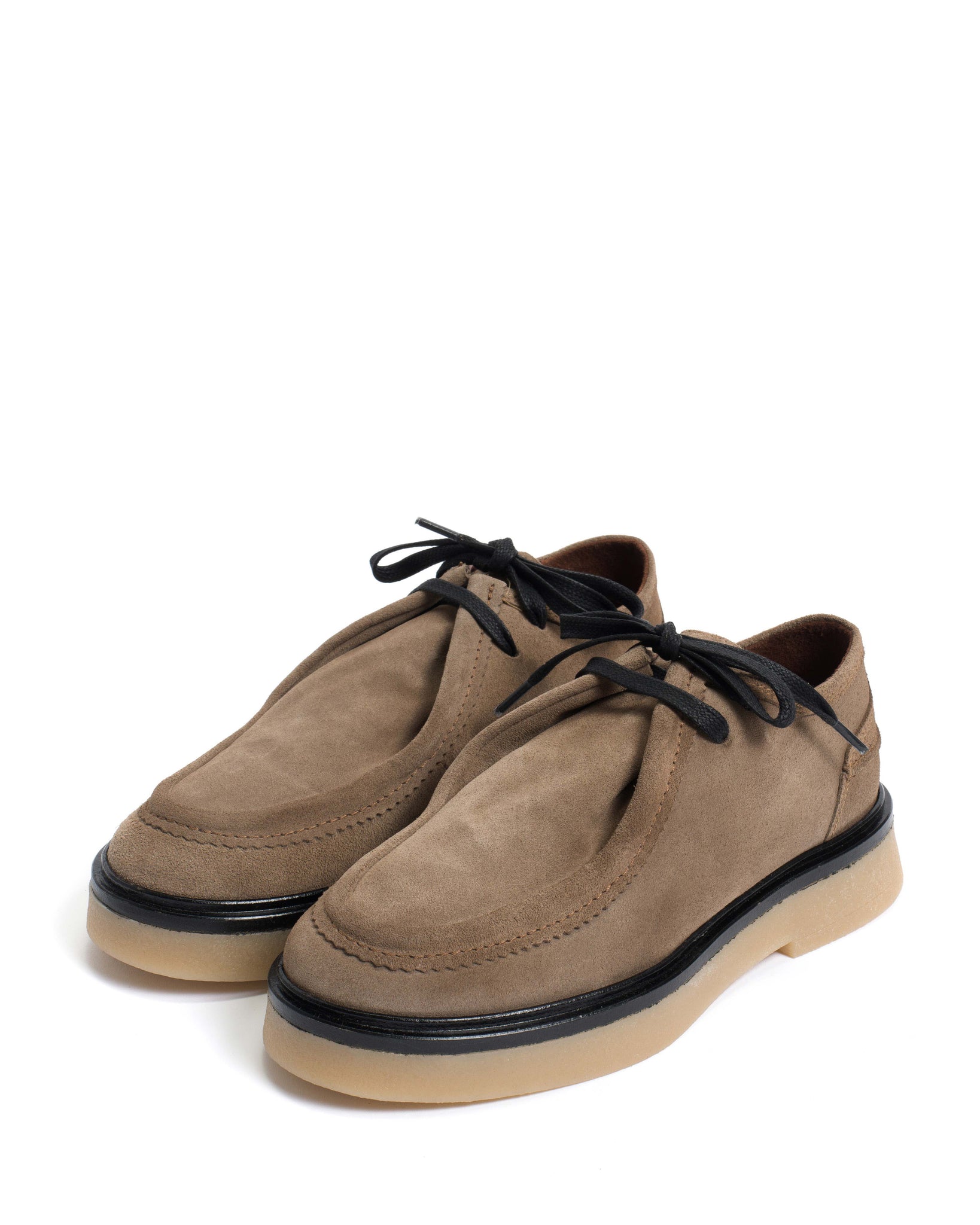 Chez flat platform Calf suede & Sole Mushroom & natural