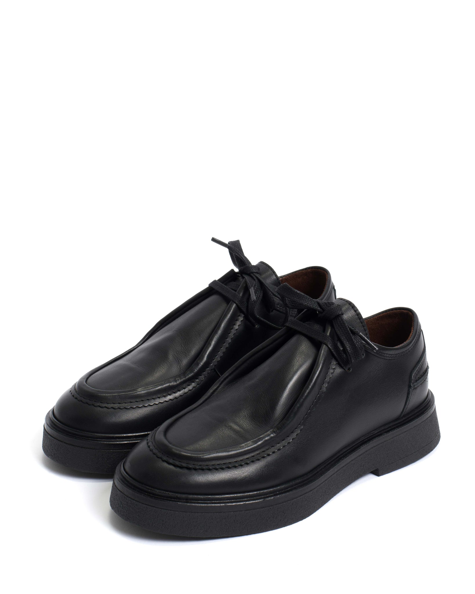 Chez flats Soft calf Black & Black