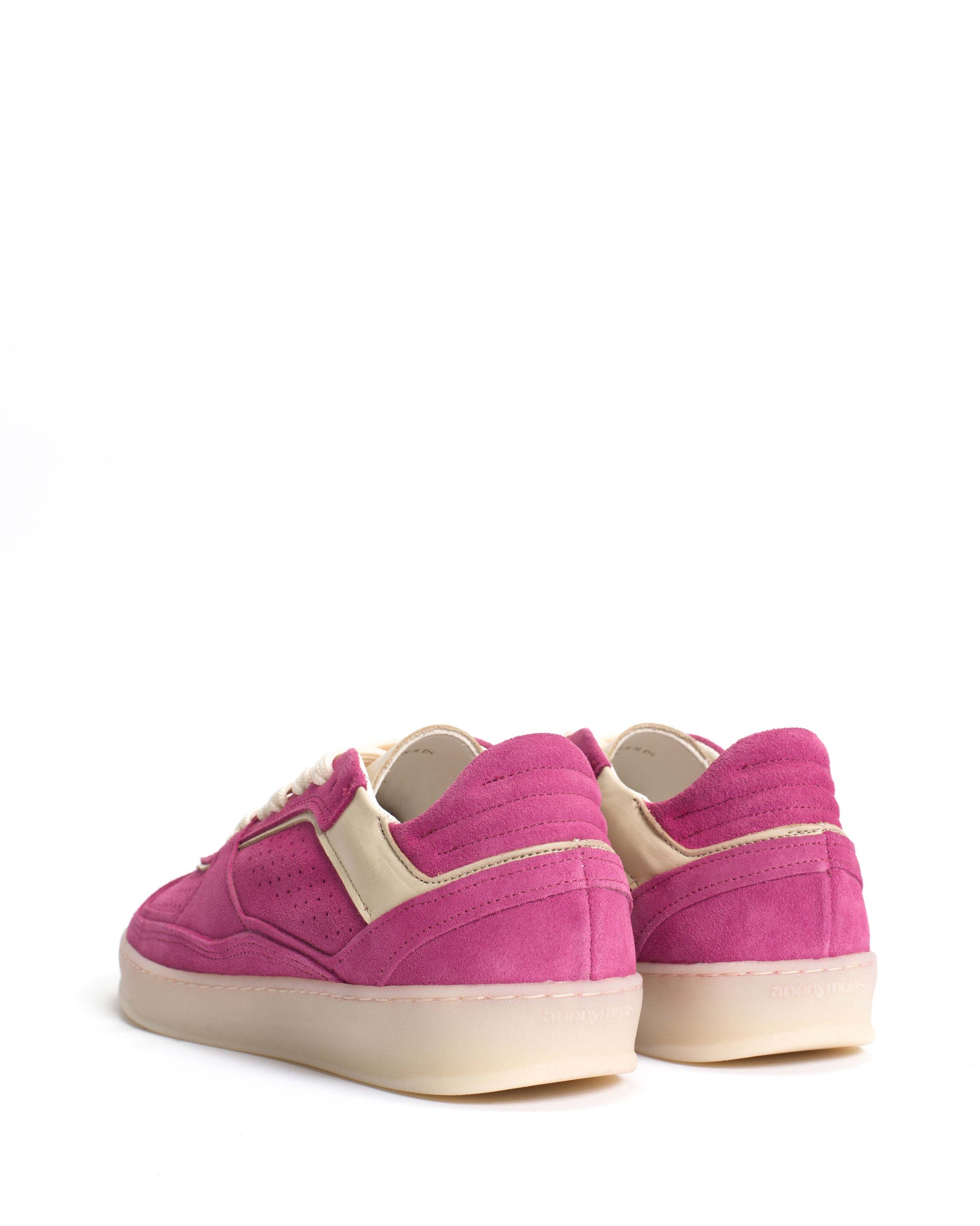 Dabbie Calf suede & sleek leather Raspberry sorbet & white sand