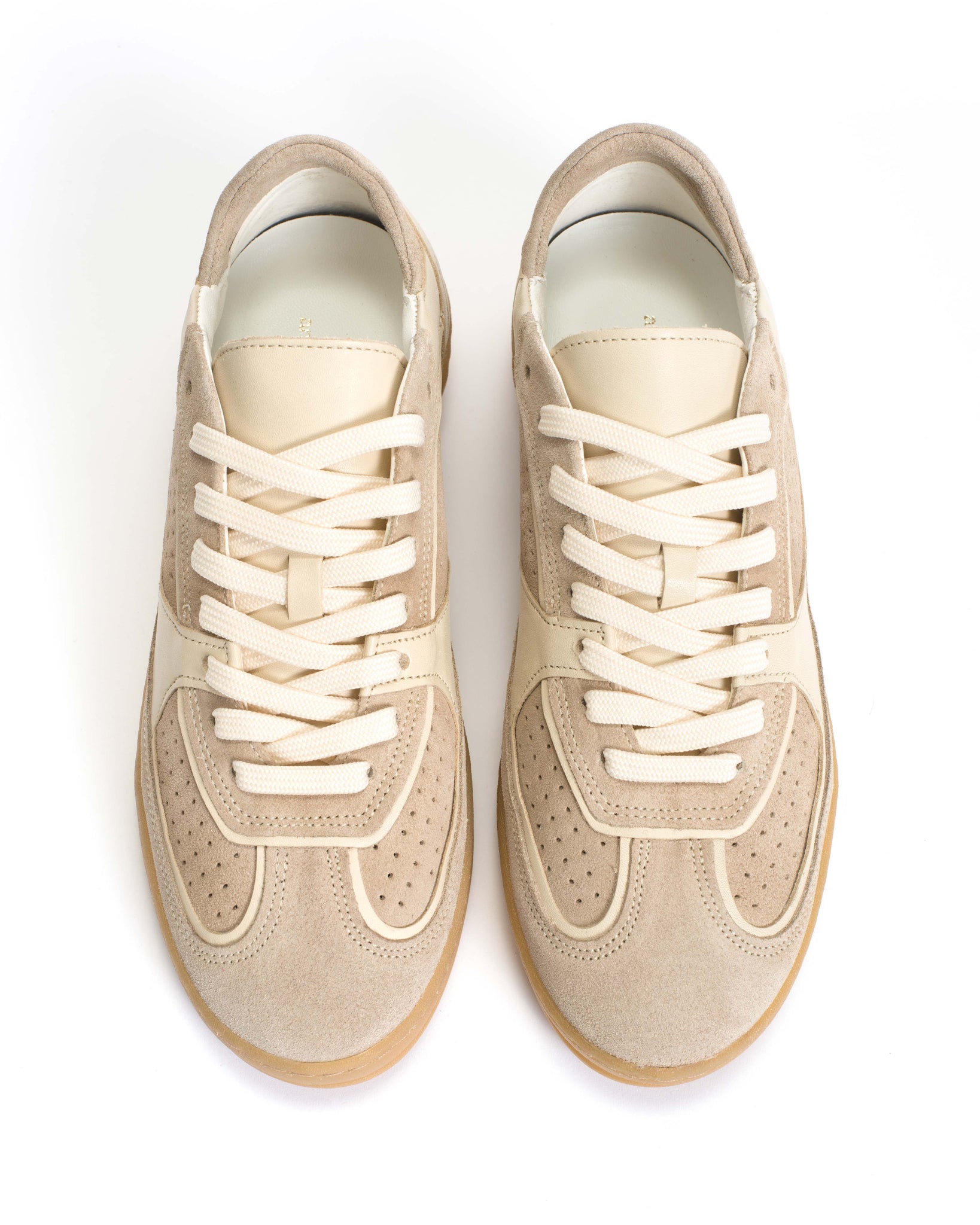 Dabbie Soft calf & suede leather White sand