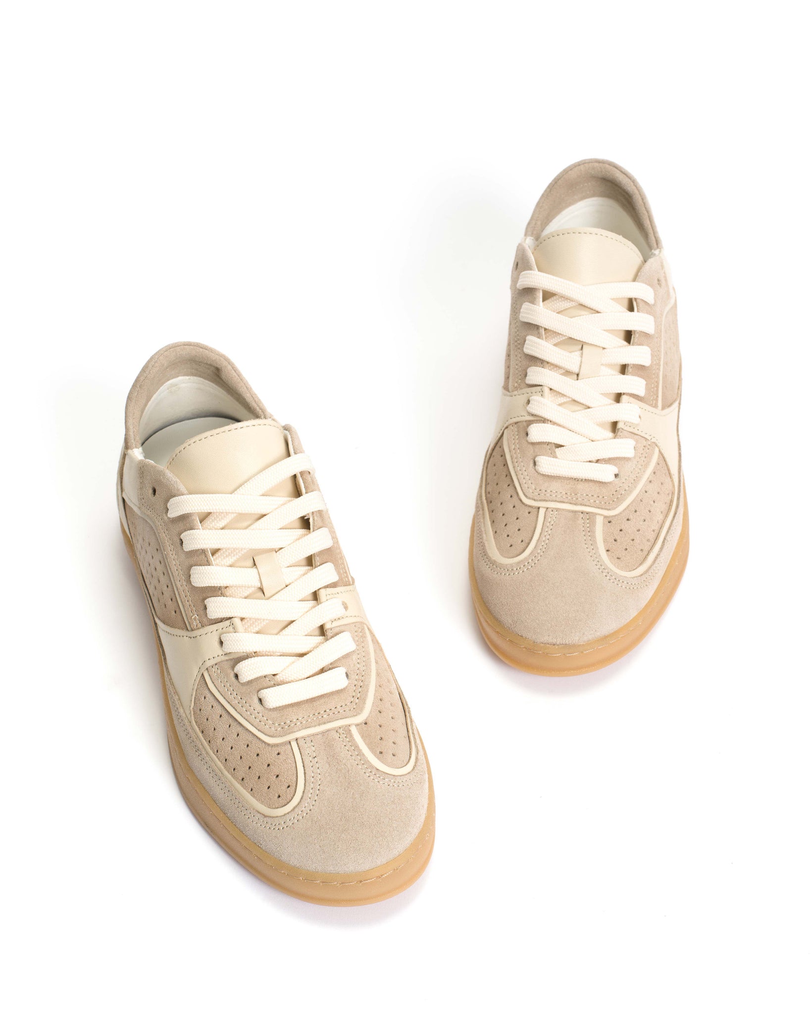 Dabbie Soft calf & suede leather White sand