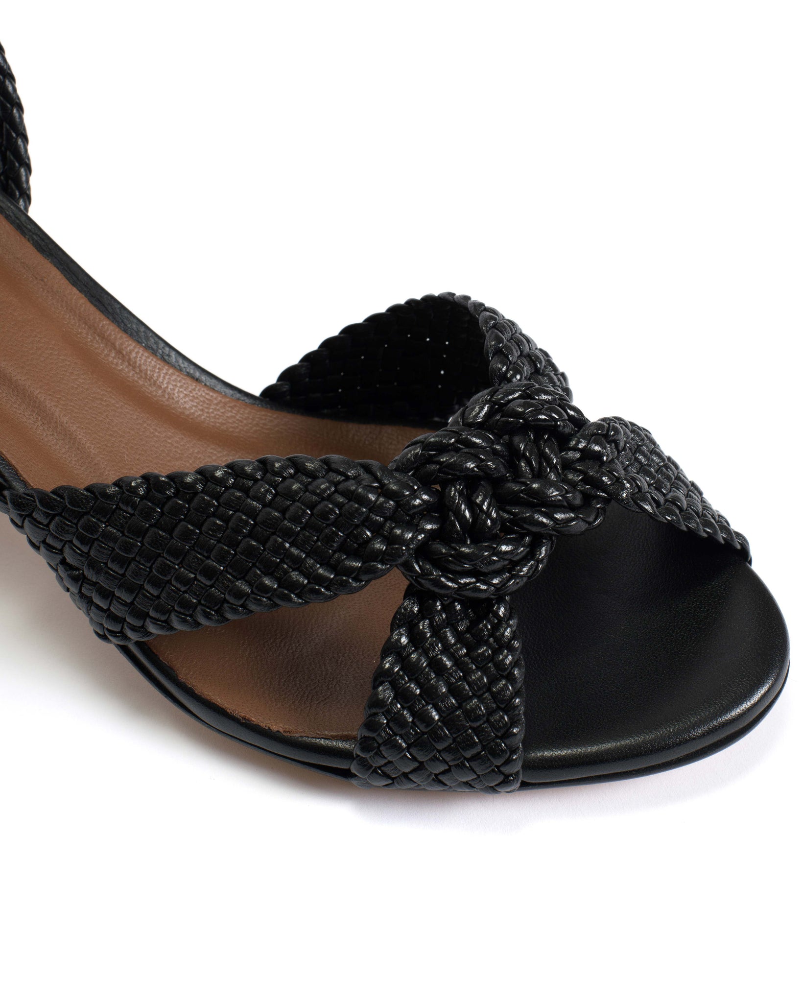 Dilaya 55 Hand-braided leather Black