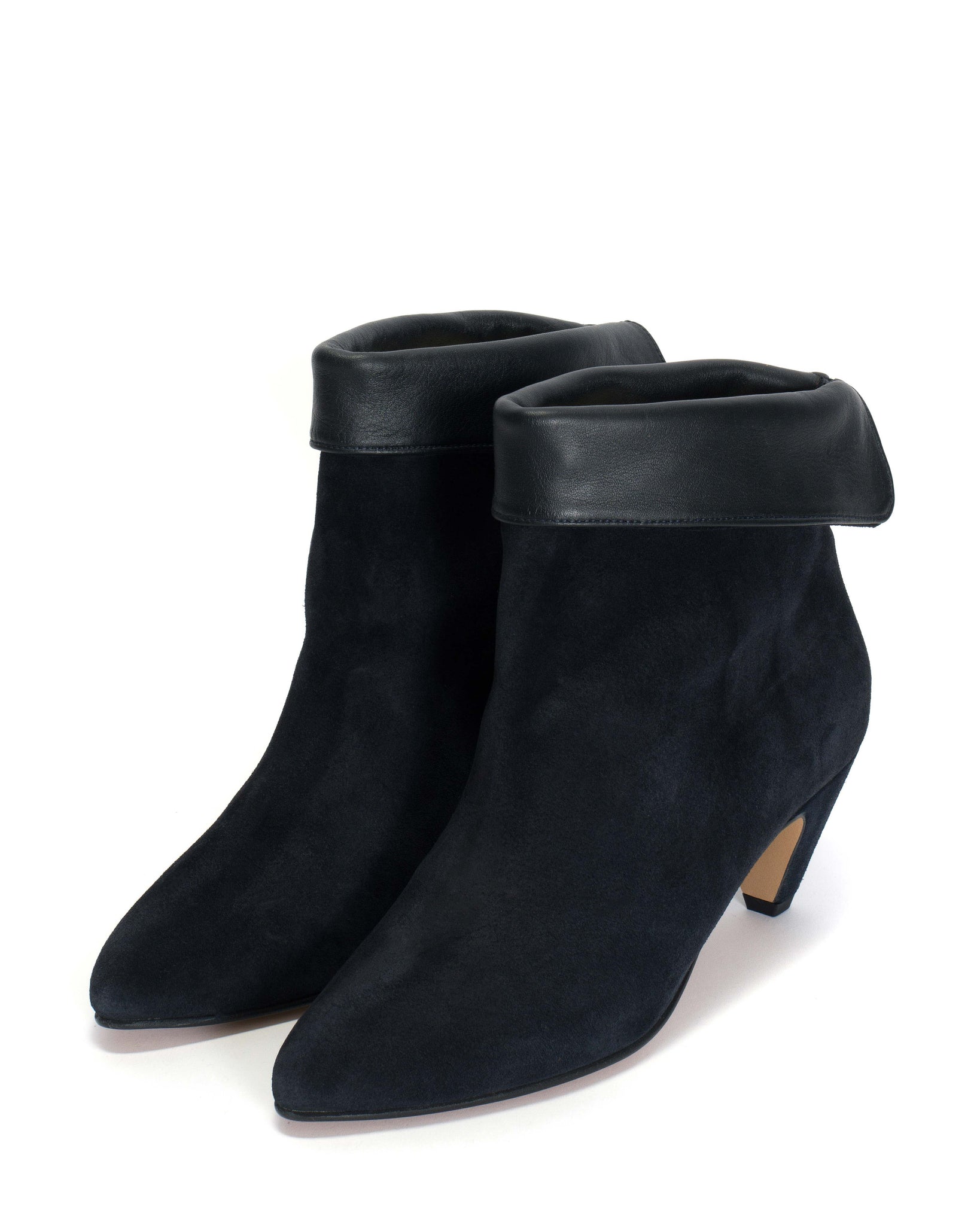 Eden Calf suede & sleek leather Dark blue - Anonymous Copenhagen