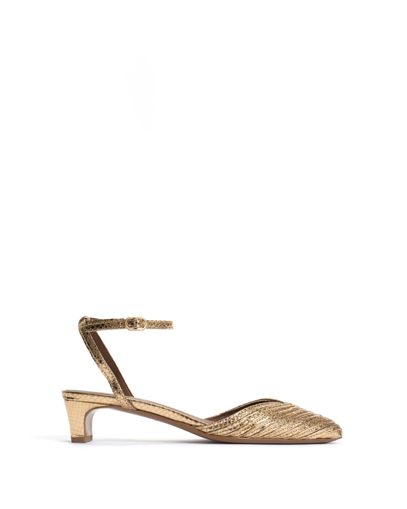 Givia 40 Snake metallic calf Gold