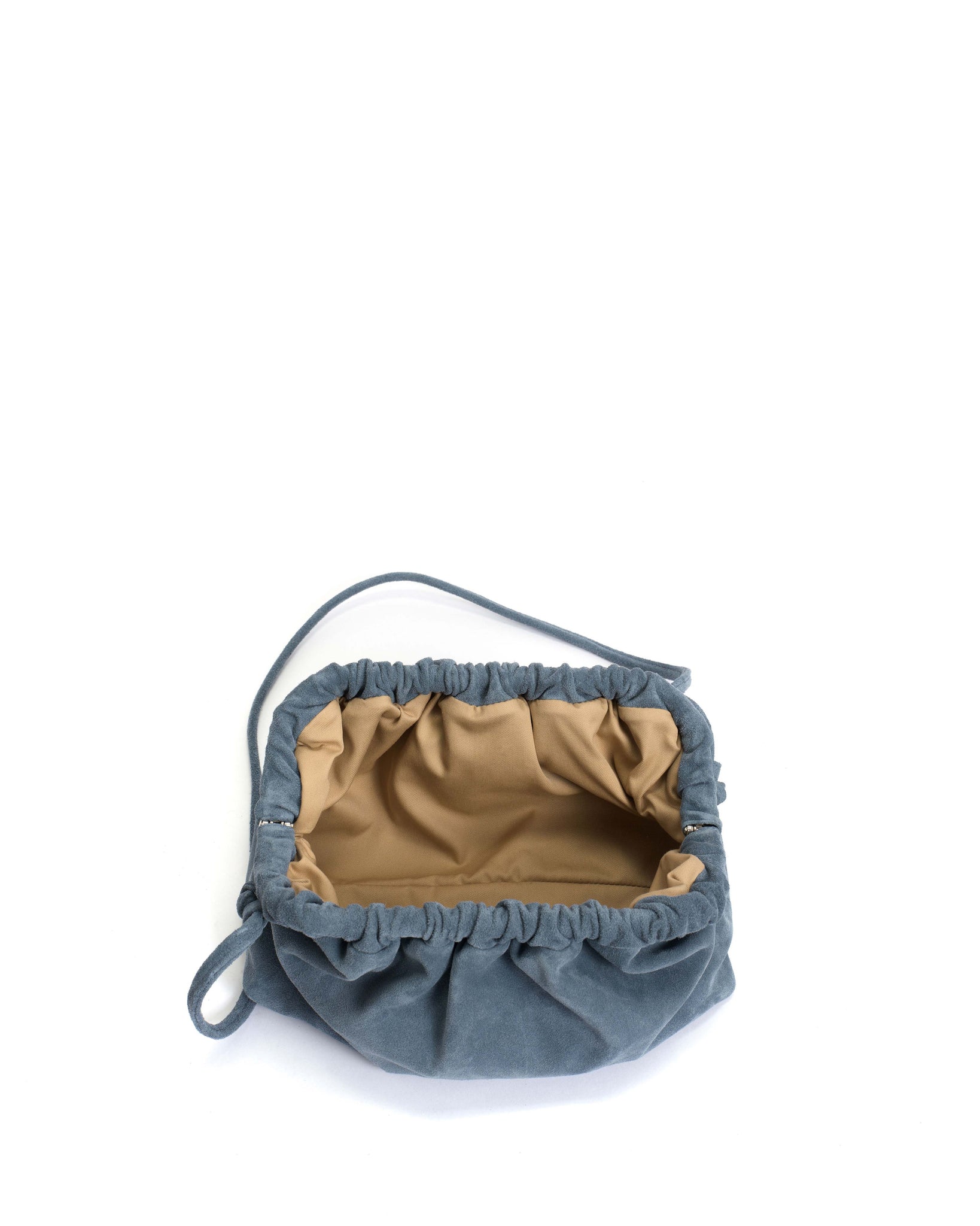 Hally grand cloud bag Calf suede Denim blue