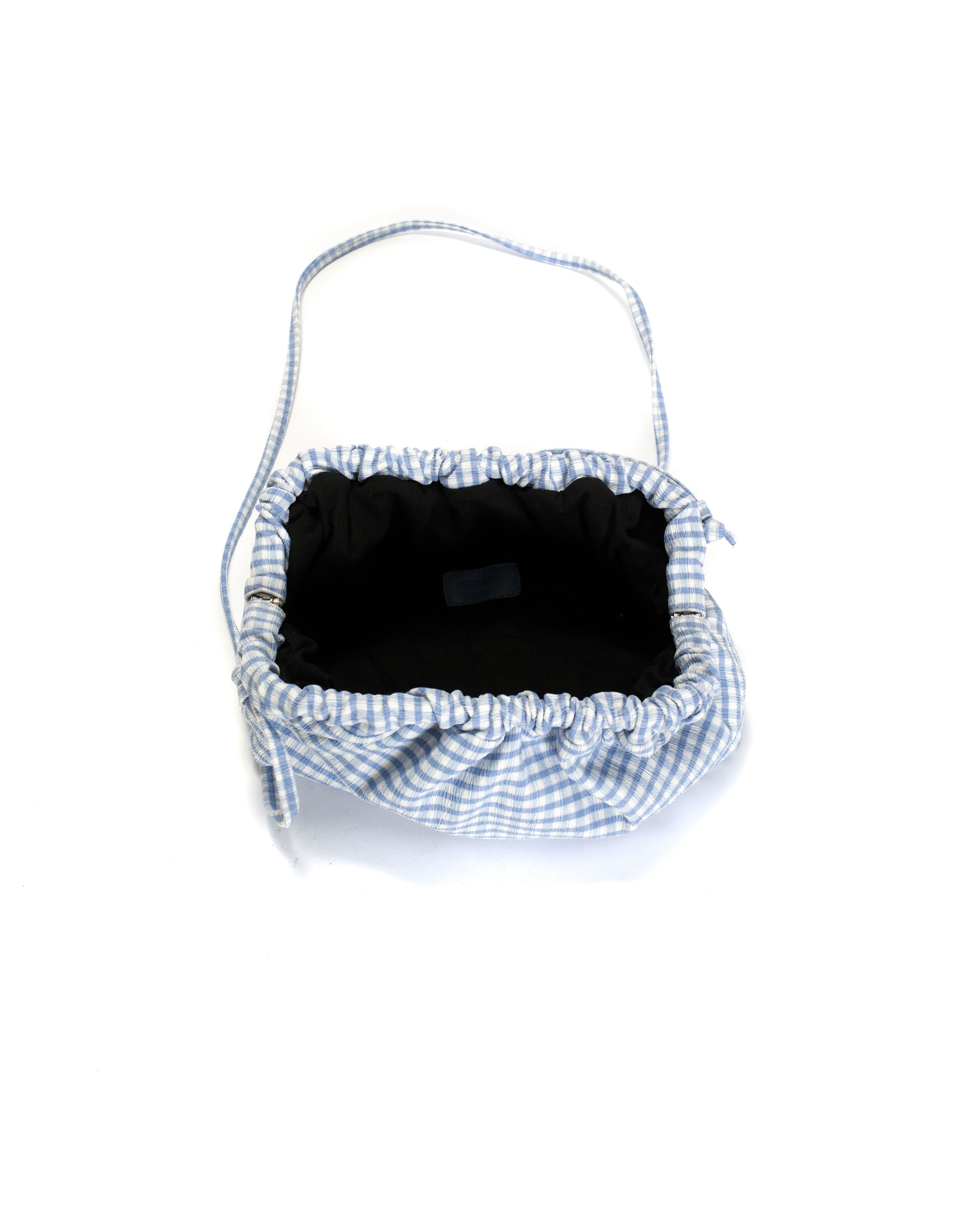 Hally grand cloud bag Pleated gingham Bubble blue