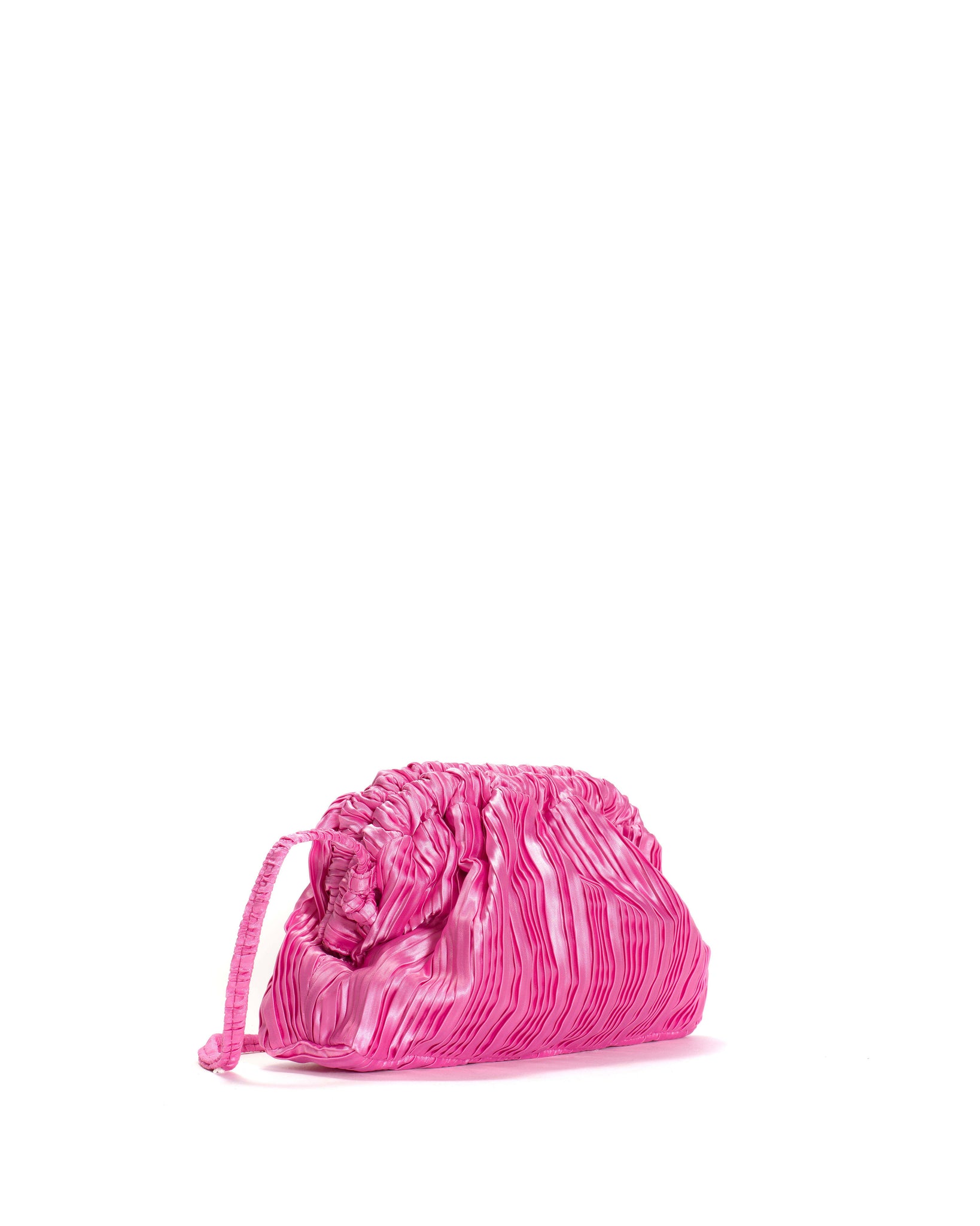 Hally petite cloud bag Pleated satin Raspberry sorbet