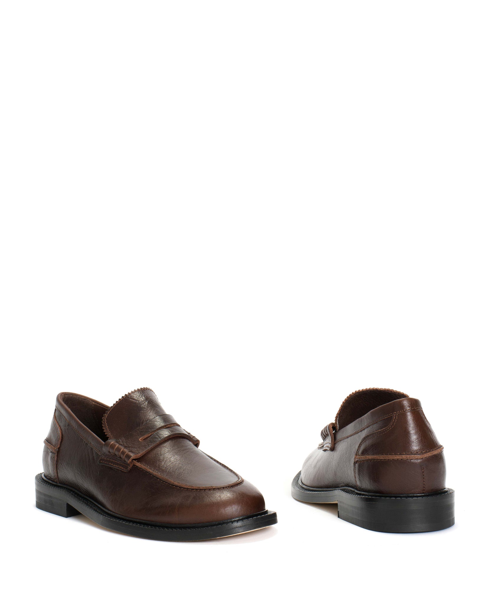 Jeanett Glossy grained vegetable tanned calf Coffee brown - Anonymous Copenhagen