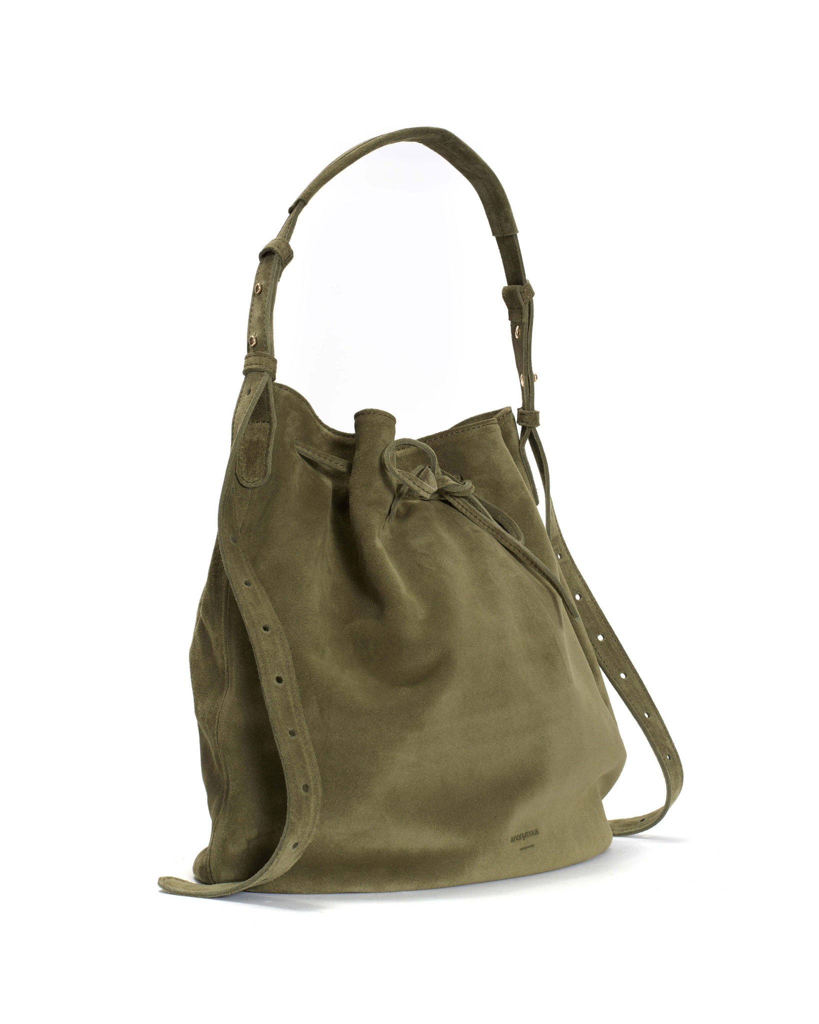 Kacey grand bucket bag Calf suede Olive green