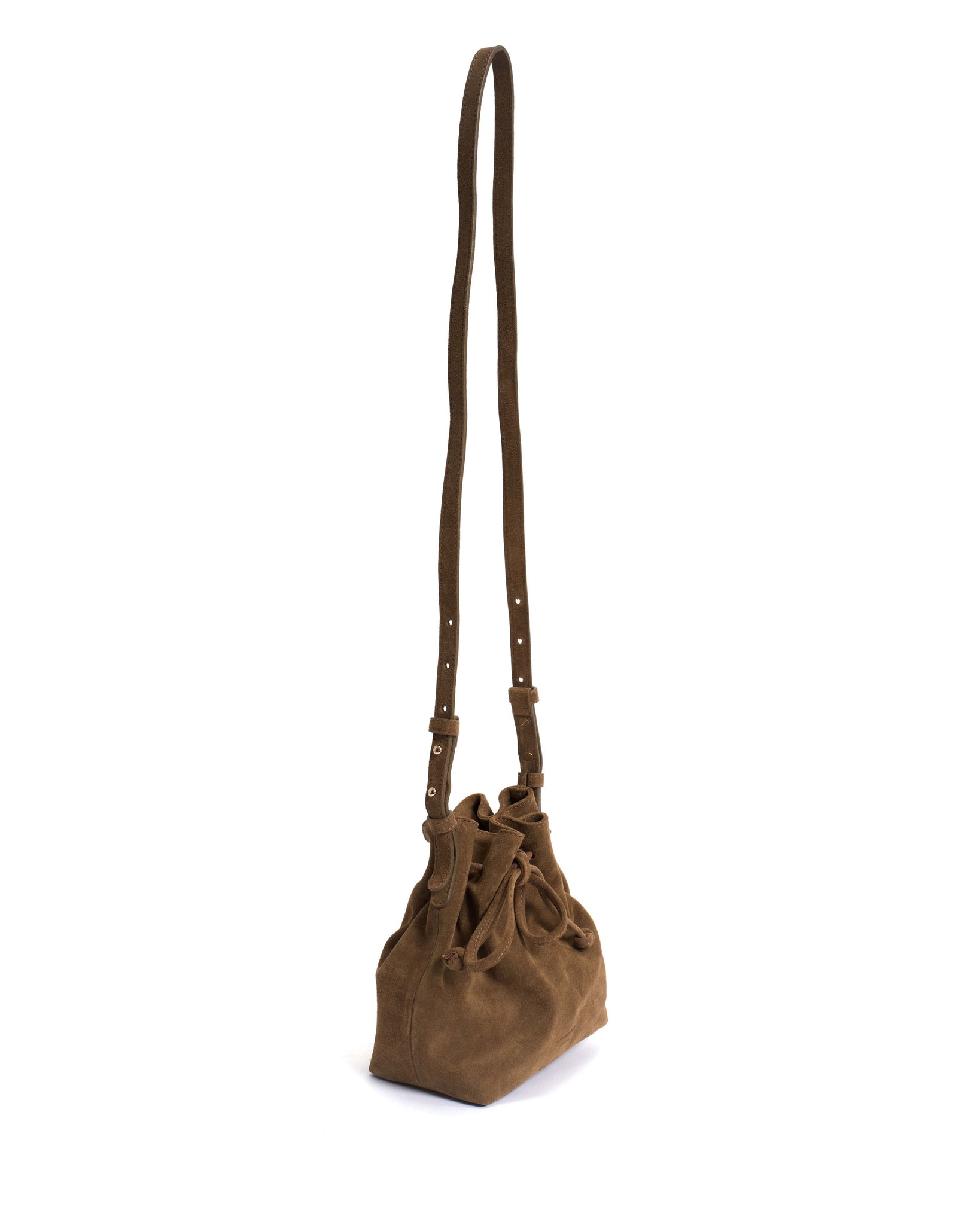 Kacey petite bucket bag Calf suede Cinnamon