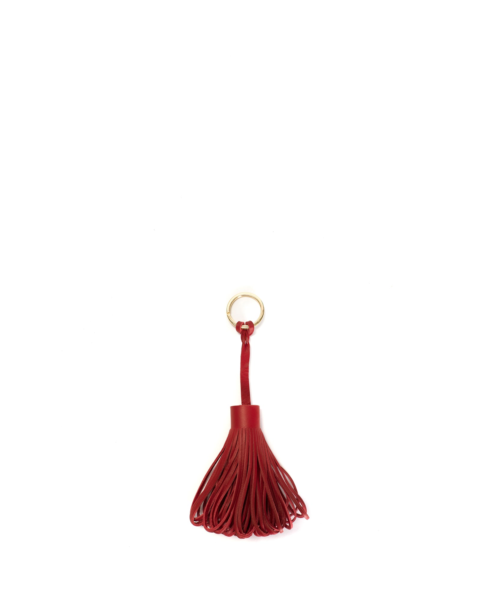 Katty fringe keyring Soft calf Ruby red