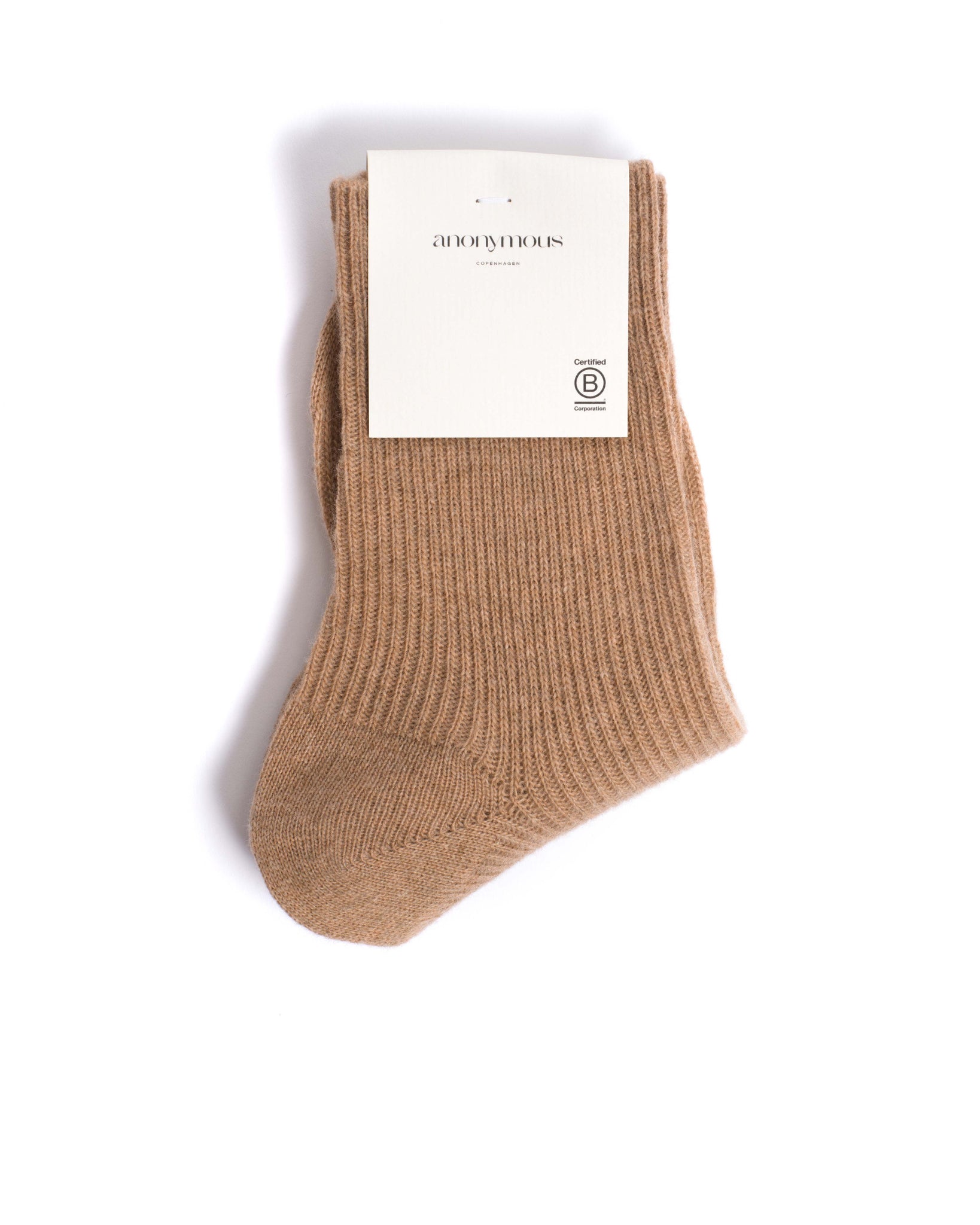 Lanai cashmere socks 70% wool 30% cashmere Caramel