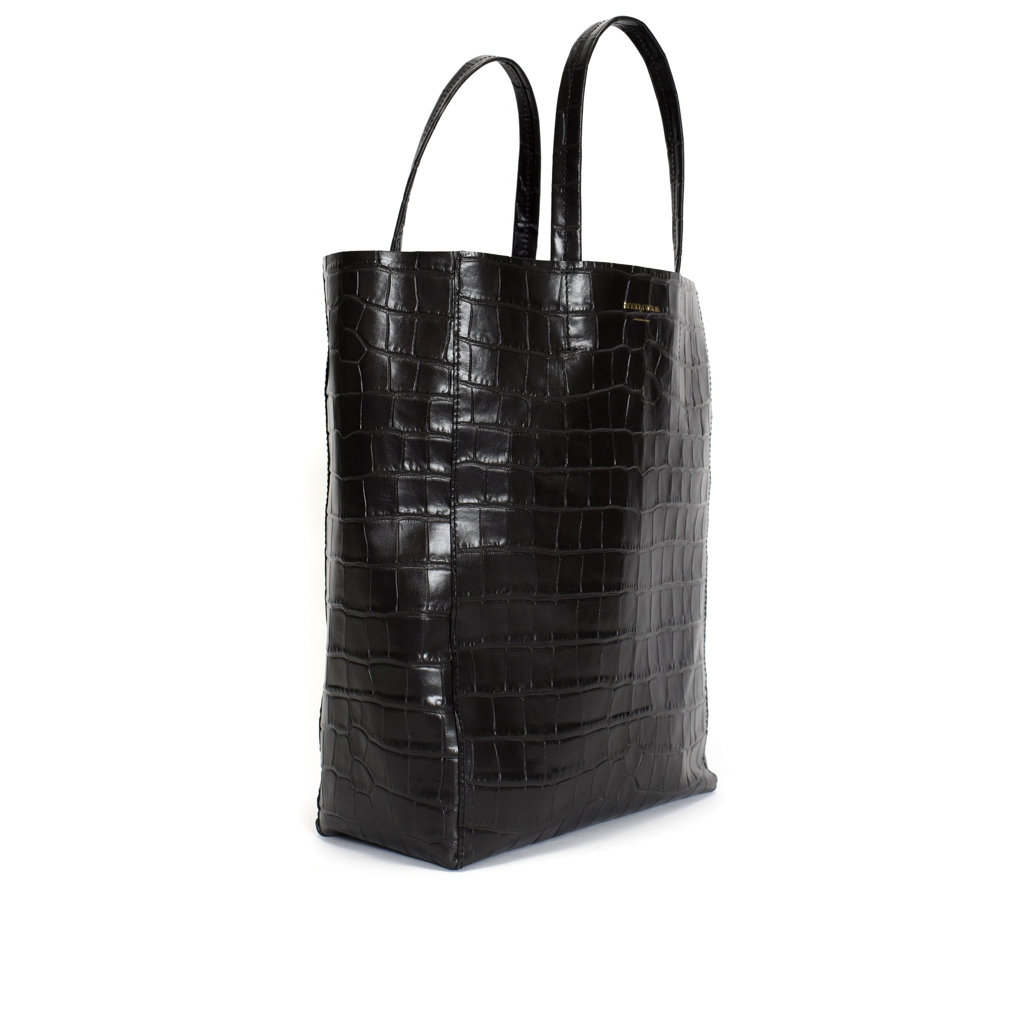 Linea shopper Croco calf Black - Anonymous Copenhagen