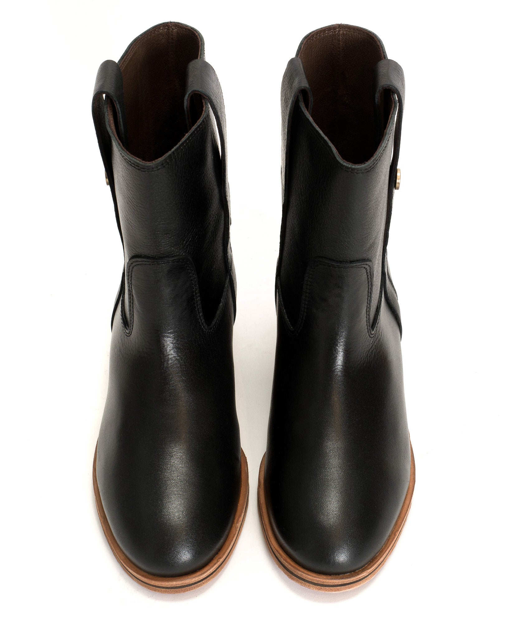 Lona Glossy grained vegetable tanned calf Black - Anonymous Copenhagen