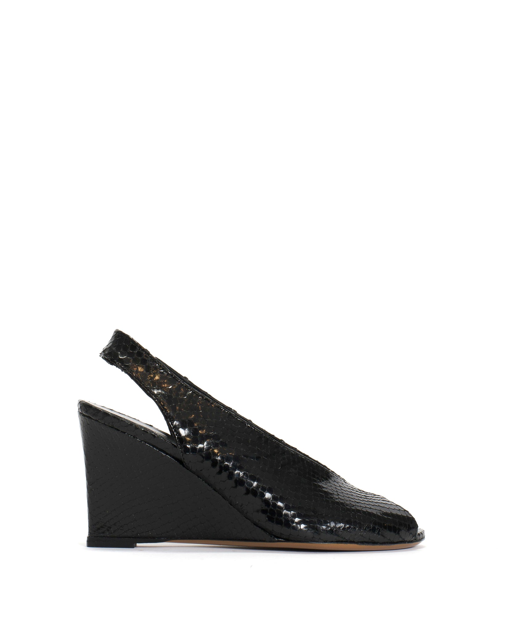 Maia Snake metallic calf Black - Anonymous Copenhagen