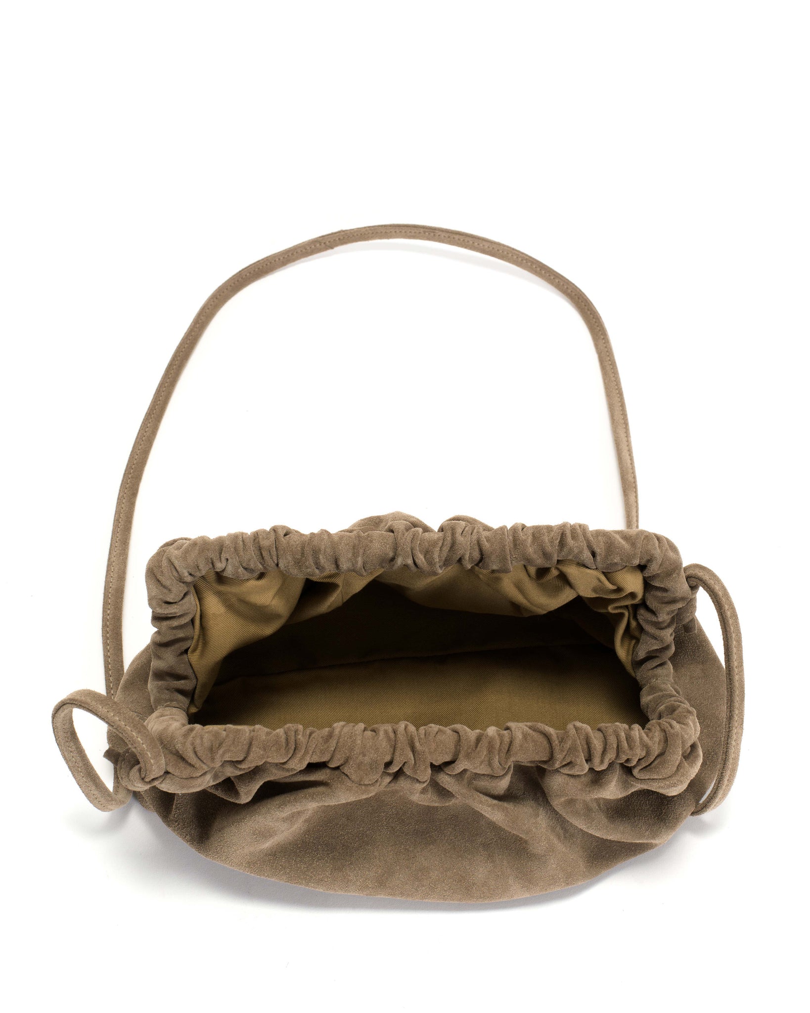 Hally grand cloud bag Calf suede Mushroom - Anonymous Copenhagen