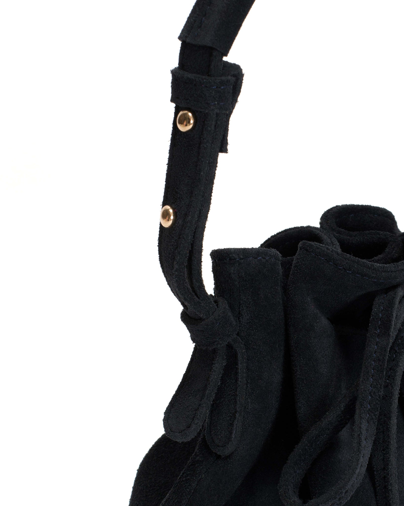 Kacey petite bucket bag Calf suede Dark blue - Anonymous Copenhagen