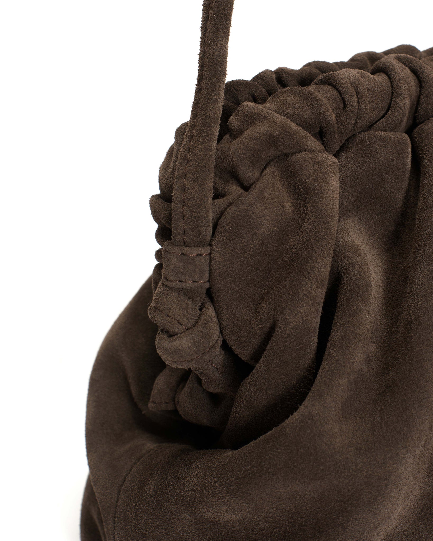 Hally grand cloud bag Calf suede Coffee brown - Anonymous Copenhagen