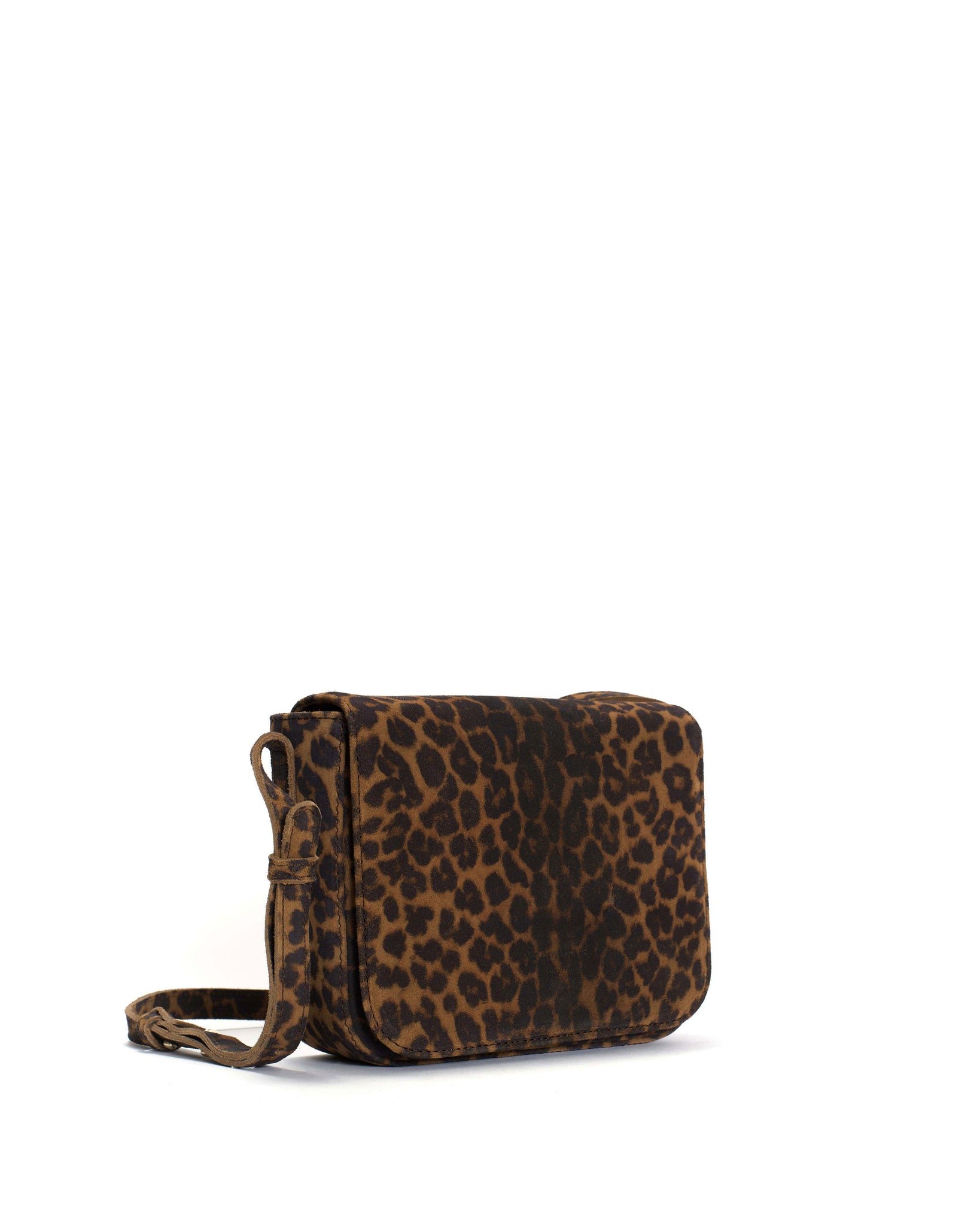 Sicha crossover bag Calf suede print Leopard