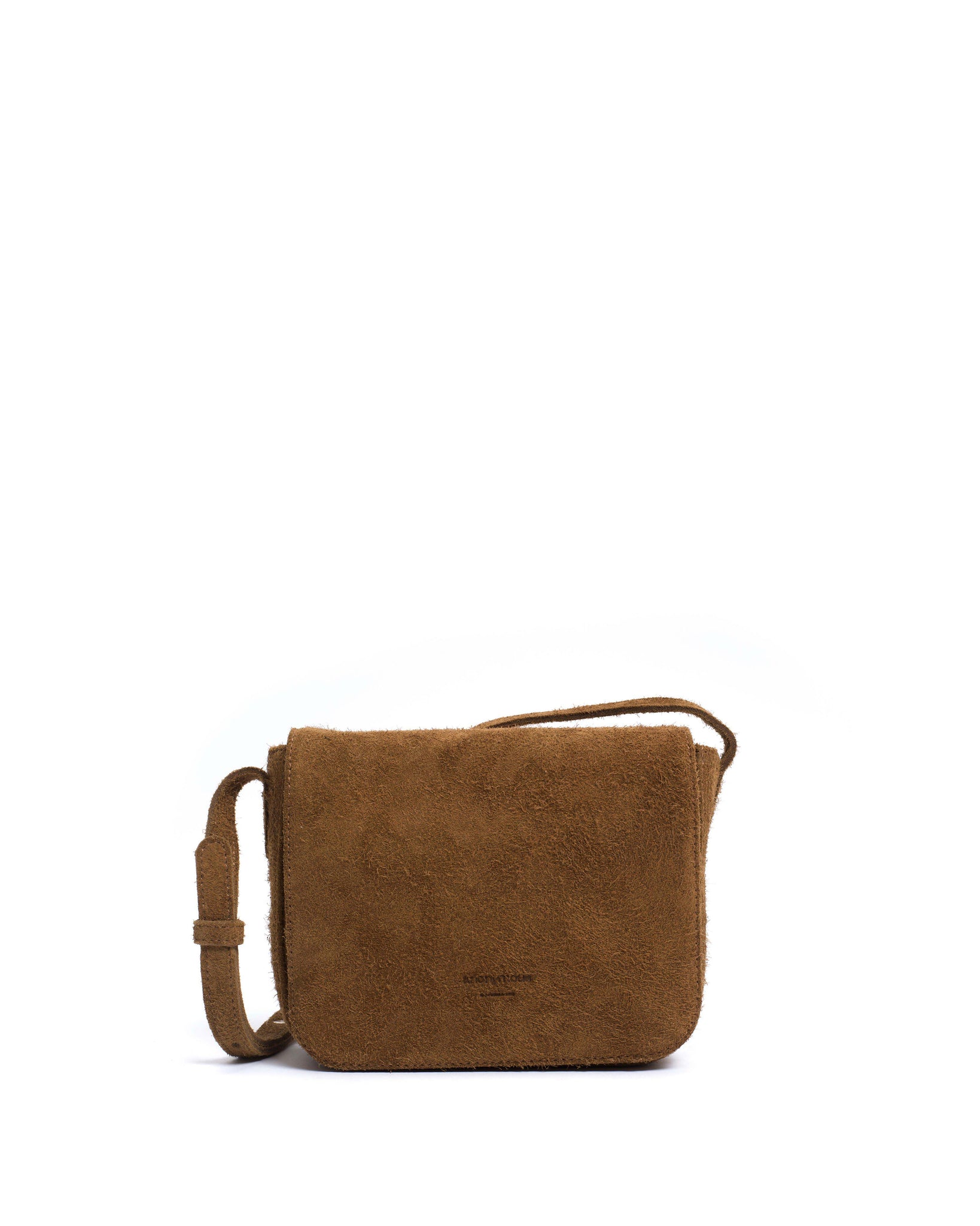 Sicha crossover bag Plushed calf suede Cinnamon