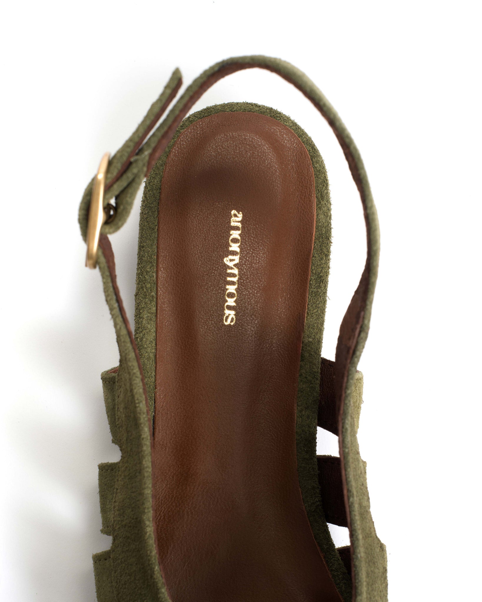 Sophie 20 Calf suede Olive green