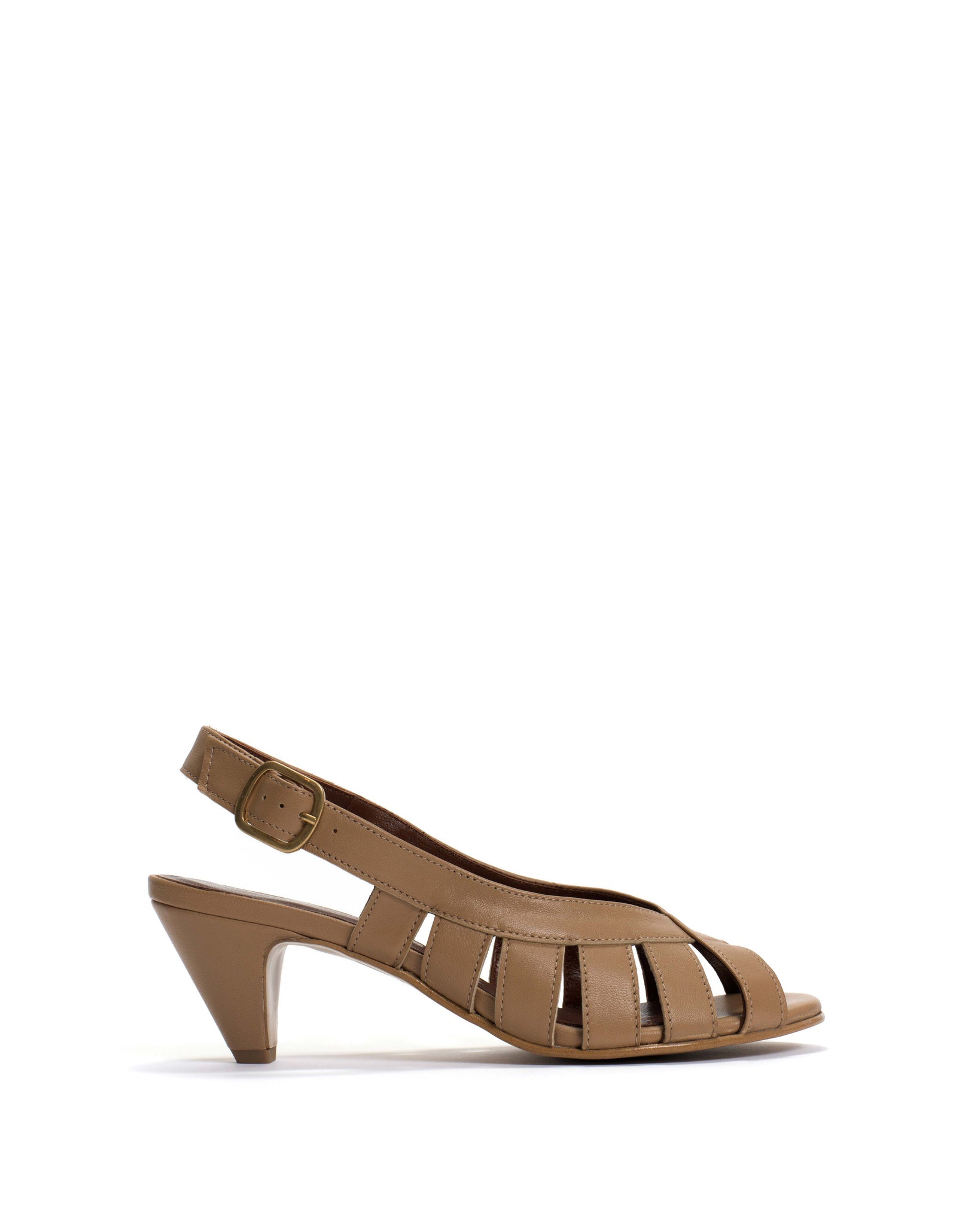 Sophie 50 stiletto Shiny lamb Caramel