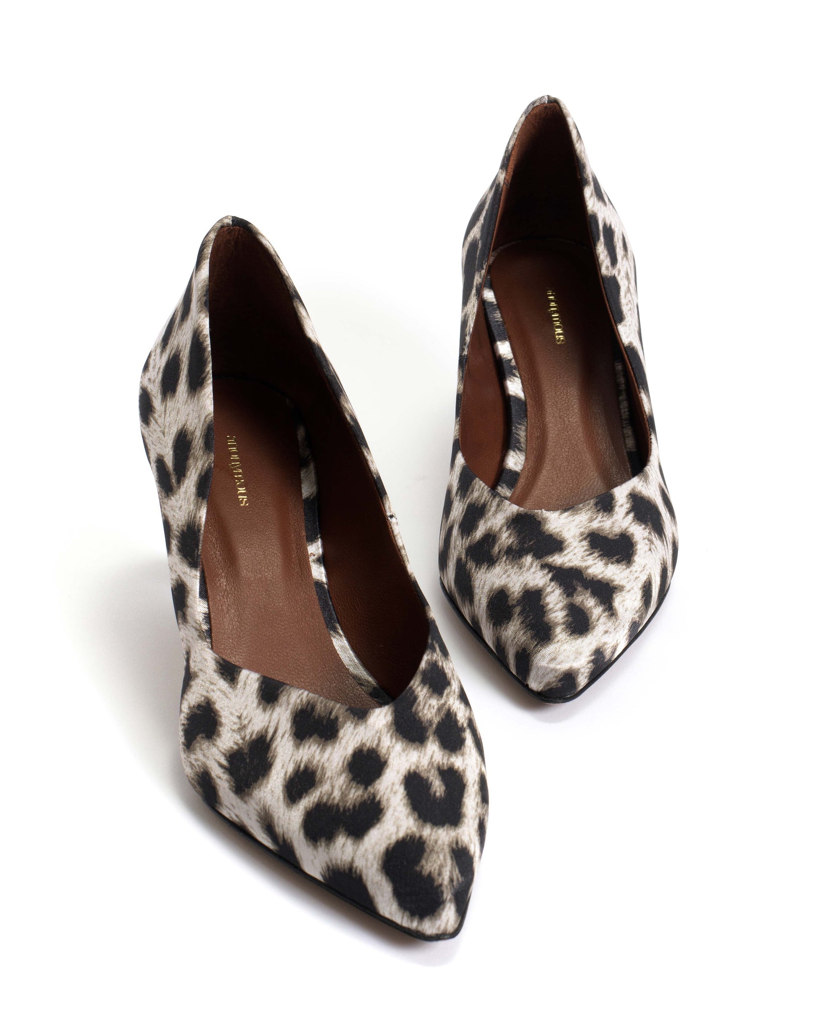 Trini 55 Satin print Snow leopard