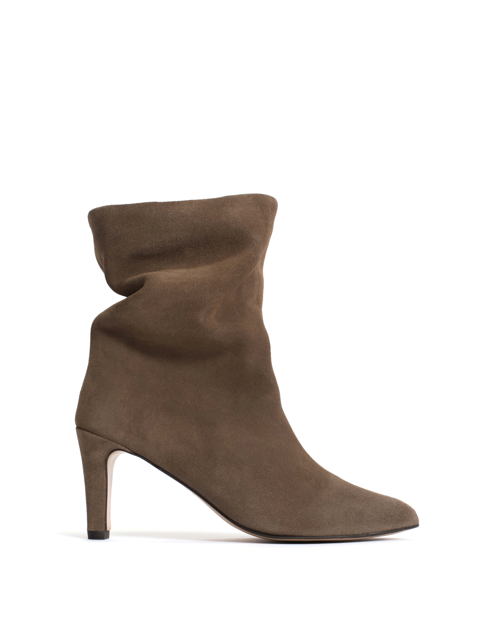 Vully 75 stiletto Calf suede Dark taupe