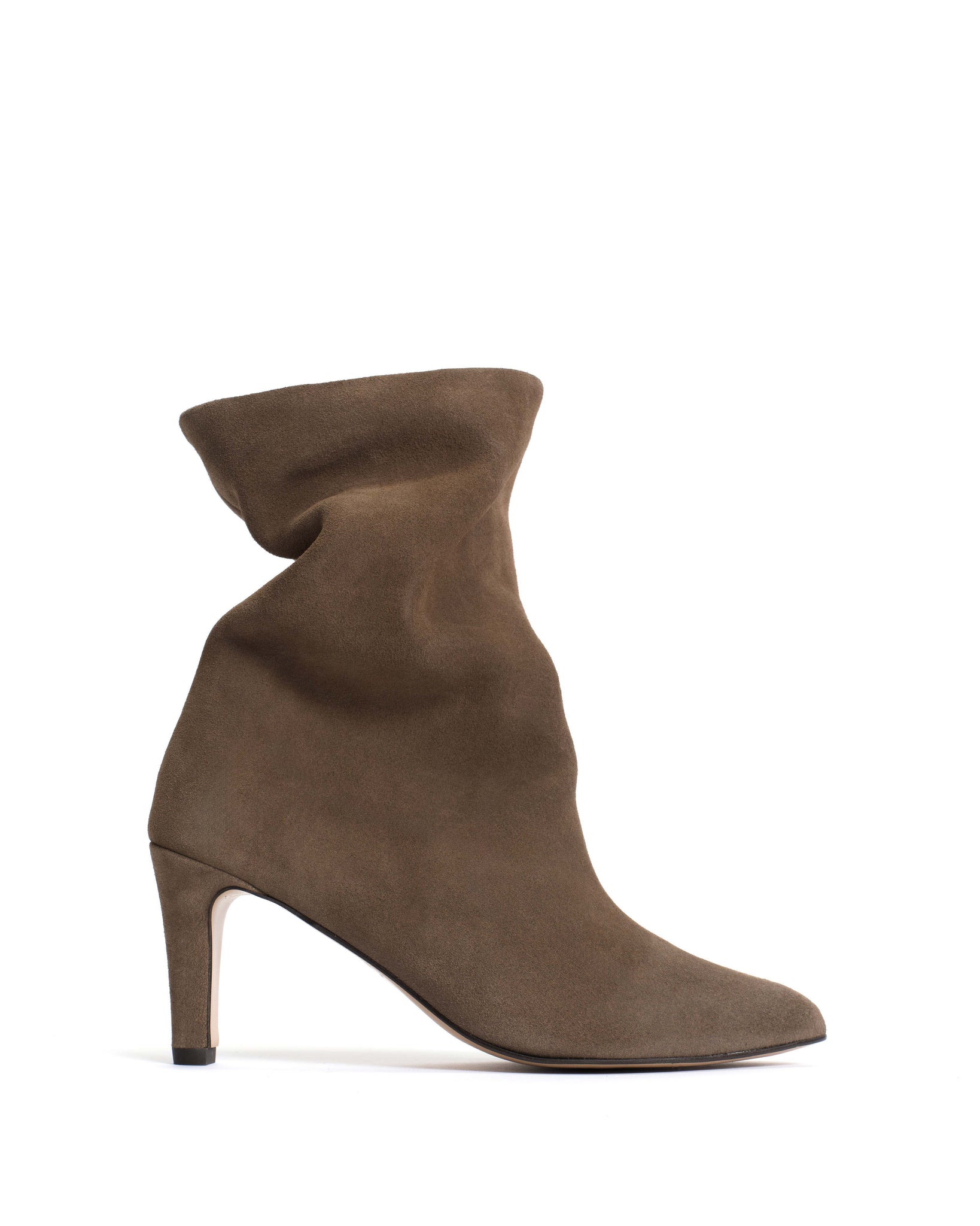 Vully 75 stiletto Calf suede Dark taupe