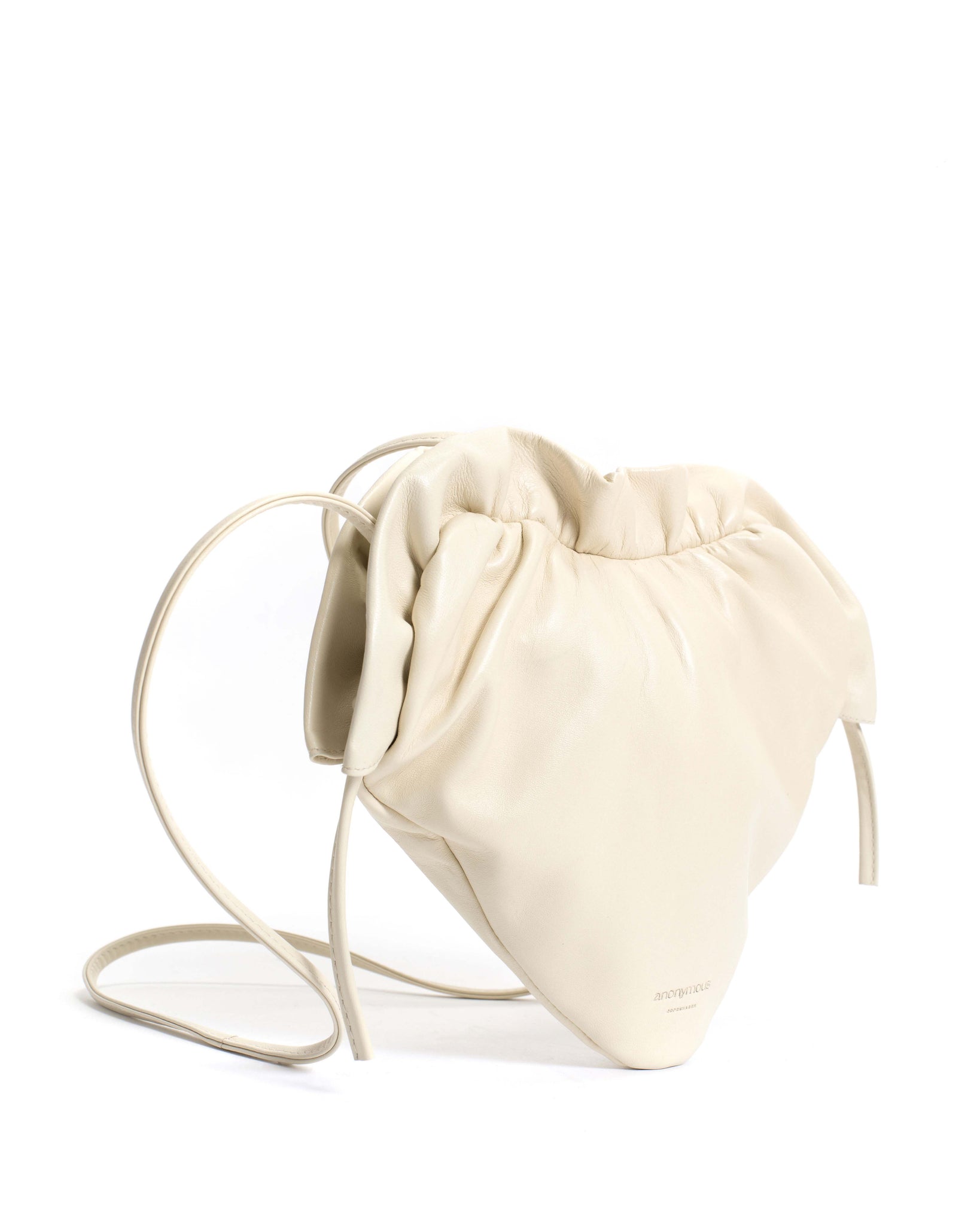 Zally heart bag Shiny lamb White sand