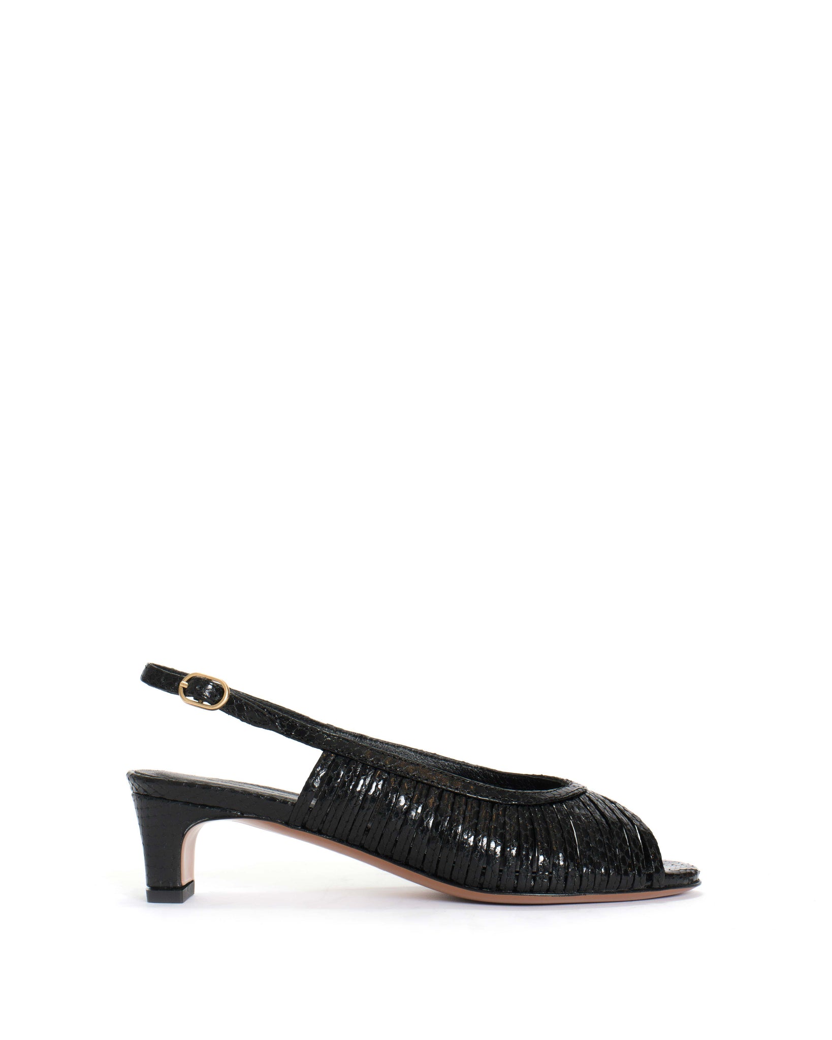 Zenia Snake metallic calf Black - Anonymous Copenhagen